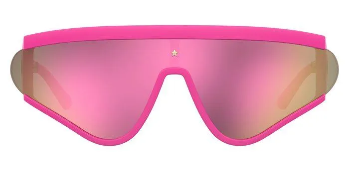 Chiara Ferragni CF 7021/S 35J/VQ Occhiali da sole Plastica Rosa Grigio Maschera Multistrato - immagine 2