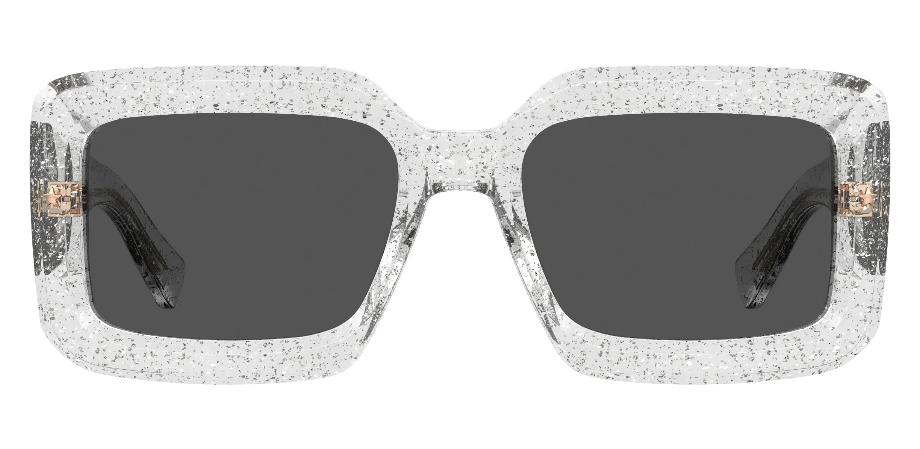 Chiara Ferragni CF 7022/S MXV/IR Occhiali da sole Plastica Argento Glitter Grigio Squadrata - immagine 3