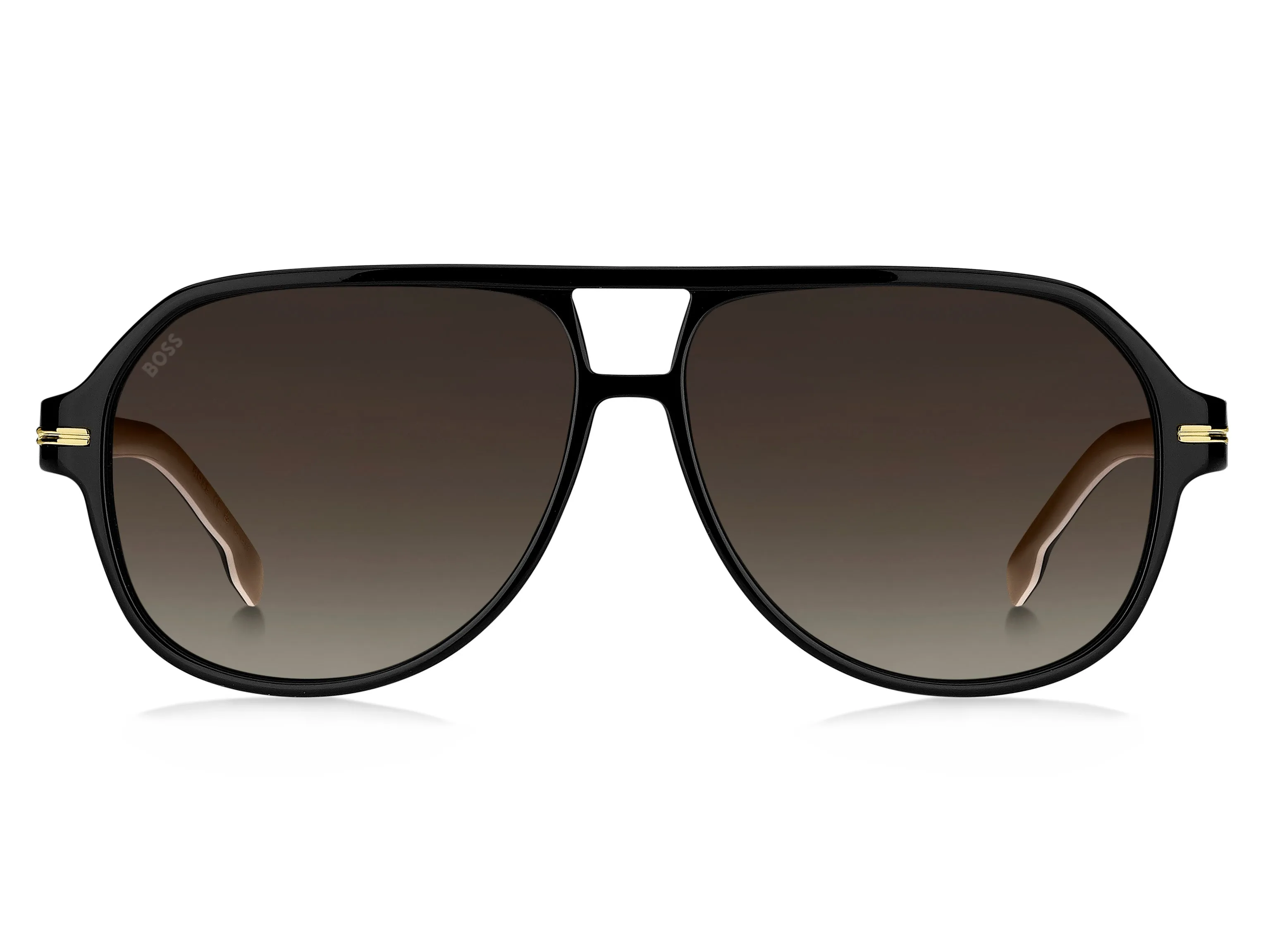 Hugo Boss BOSS 1507/S 807/HA Occhiali da sole Acetato Nero Marrone Squadrata Sfumato - immagine 3