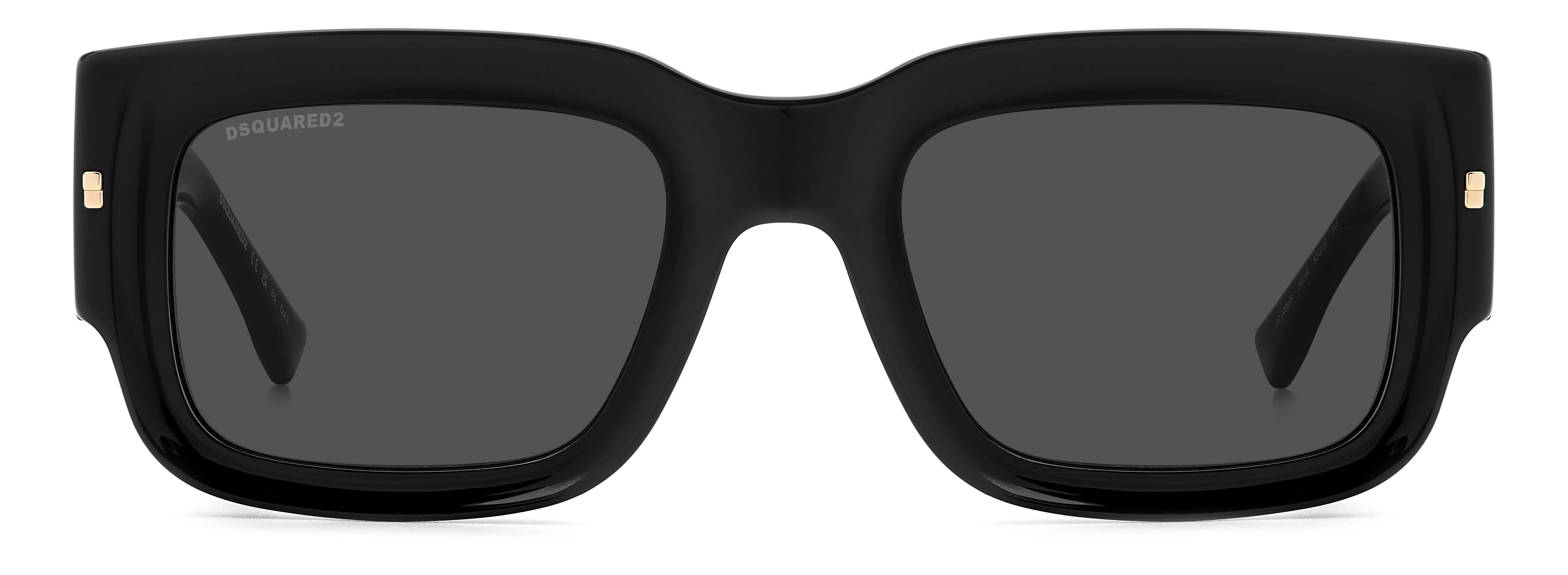 Dsquared2 D2 0089/S 2M2/IR Occhiali da sole Plastica Nero/Oro Grigio Geometrica - immagine 3