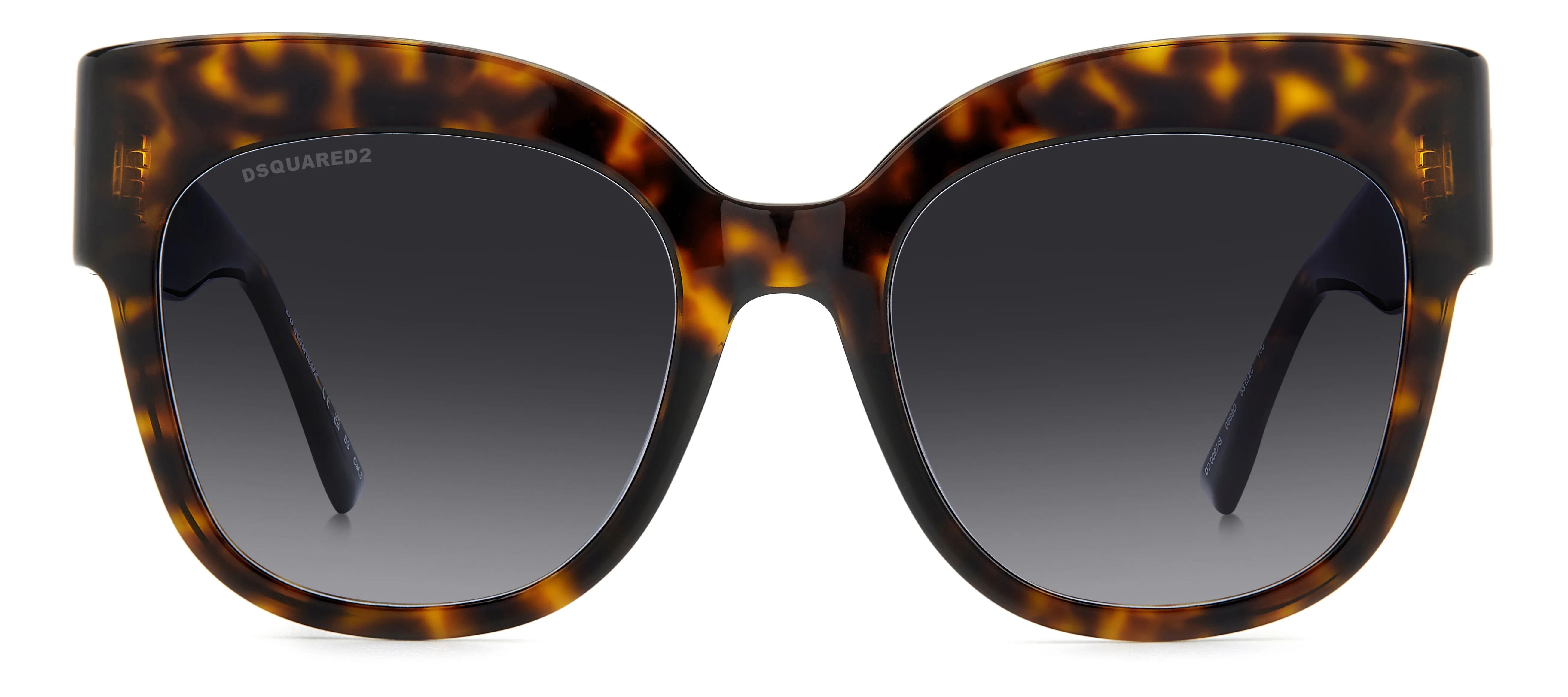 Dsquared2 D2 0097/S 086/9O Occhiali da sole Plastica Havana Grigio Rotonda Sfumato - immagine 3
