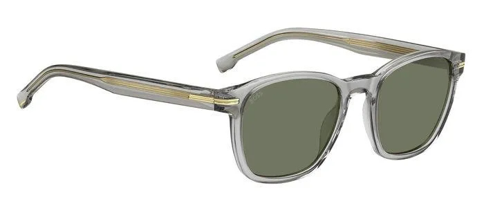 Hugo Boss BOSS 1505/S KB7/QT Occhiali da sole Bio-acetato Grigio Verde Squadrata - immagine 2