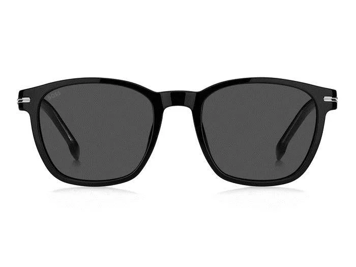 Hugo Boss BOSS 1505/S 807/IR Occhiali da sole Bio-acetato Nero Grigio Squadrata - immagine 4
