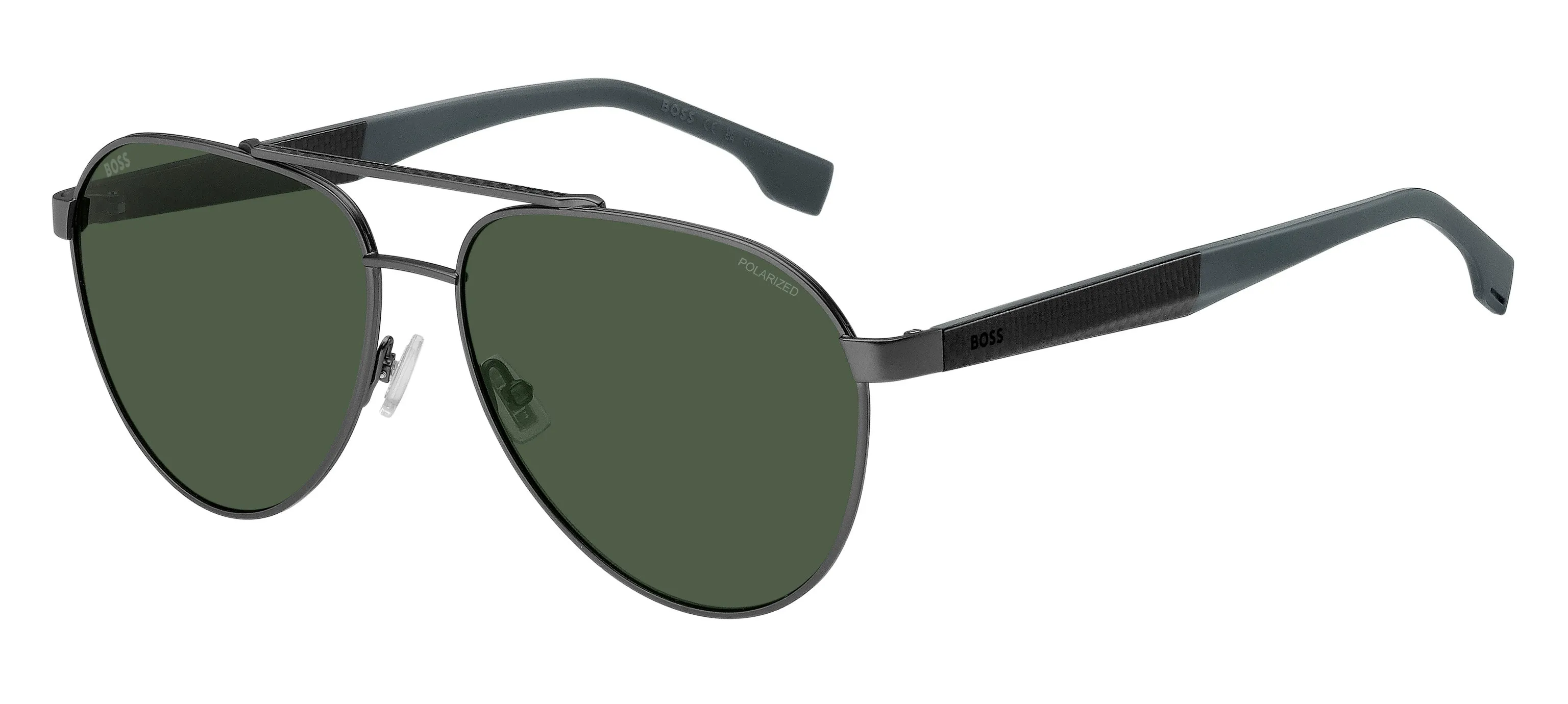 Hugo Boss BOSS 1485/S MFK/UC Occhiali da sole Metallo Grigio opaco Multicolore Rotonda Polarizzata - immagine 1