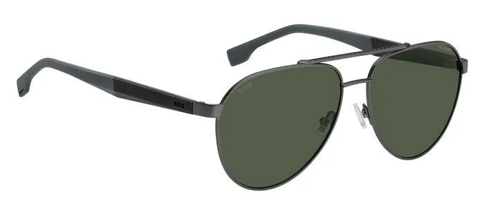 Hugo Boss BOSS 1485/S MFK/UC Occhiali da sole Metallo Grigio opaco Multicolore Rotonda Polarizzata - immagine 2