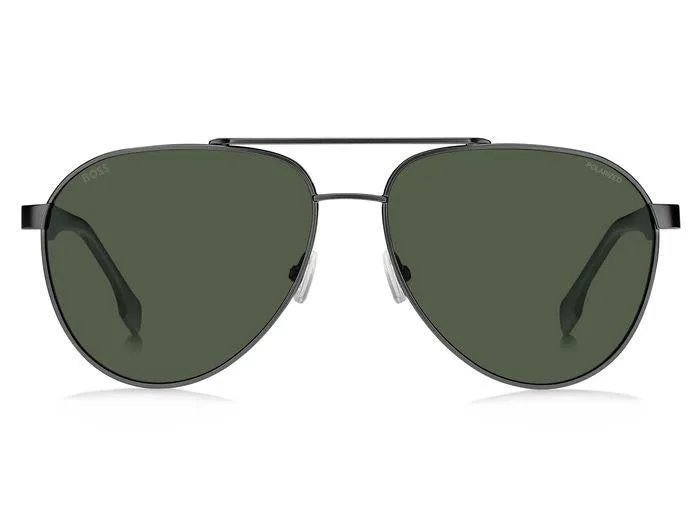 Hugo Boss BOSS 1485/S MFK/UC Occhiali da sole Metallo Grigio opaco Multicolore Rotonda Polarizzata - immagine 4