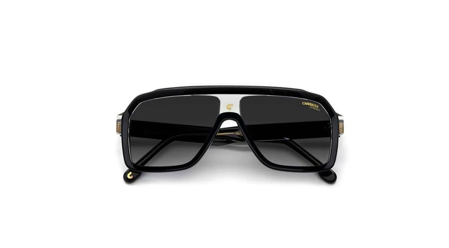 Carrera CARRERA 1053/S 08A/9O Occhiali da sole Acetato Nero Grigio Squadrata Sfumato - immagine 3