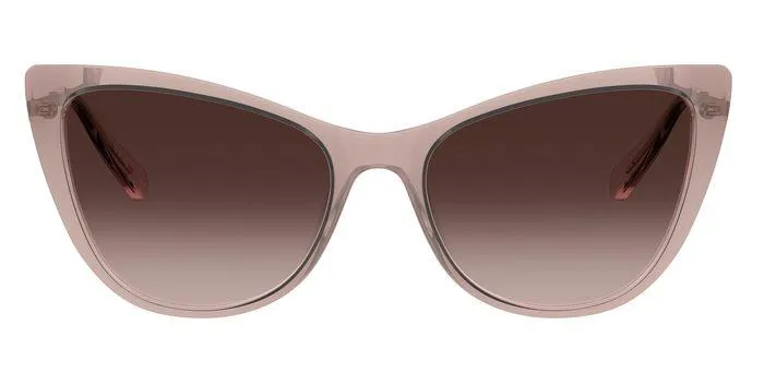 Moschino MOL062/S FWM/HA Occhiali da sole Acetato Beige Marrone Cat Eye Normale Sfumato - immagine 2