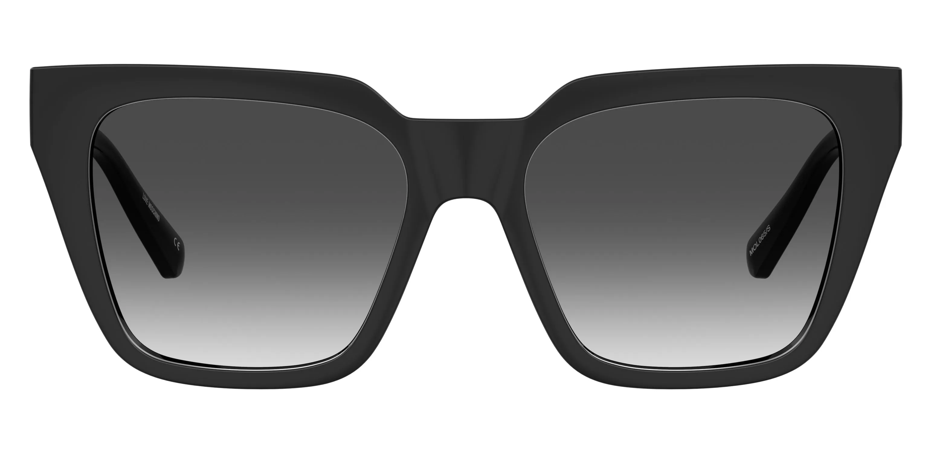 Moschino MOL065/S 807/9O Occhiali da sole Plastica Nero Grigio Squadrata Normale Sfumato - immagine 3