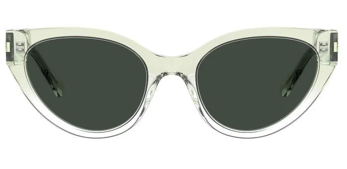 Moschino MOL064/S 1ED/QT Occhiali da sole Iniettato Verde Grigio Cat Eye Normale - immagine 2