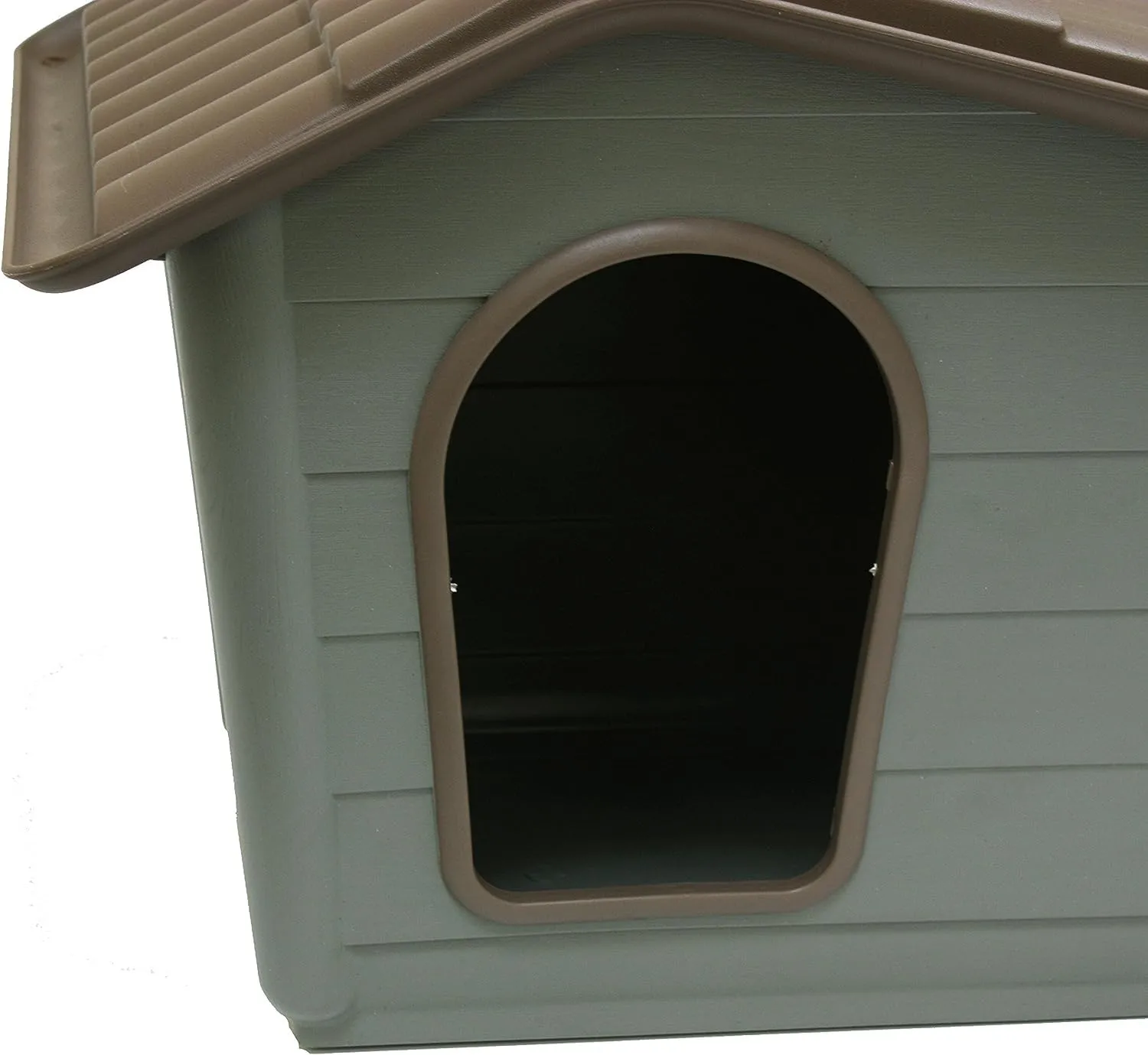 Croci Canile Villa Recycled - Cuccia Smontabile per Cani, Cuccia da esterno in Materiali Riciclati, Tetto Asportabile, 60x50x41 cm, colore Verde - immagine 4
