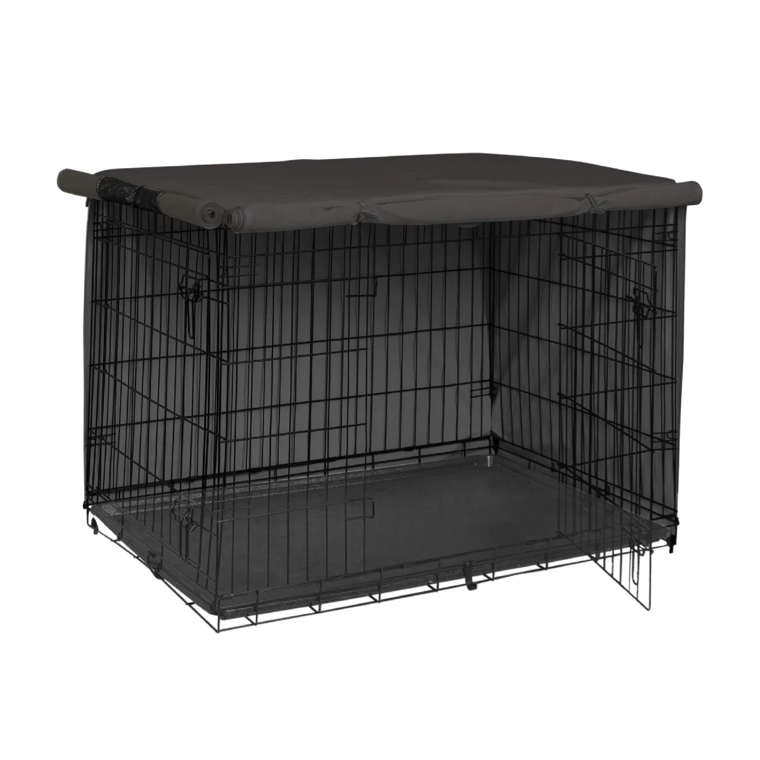 Explore Land, Copertura per gabbia per cani da 106,7 cm, in poliestere resistente, universale, adatta per gabbie per cani in filo metallico, nero - immagine 9