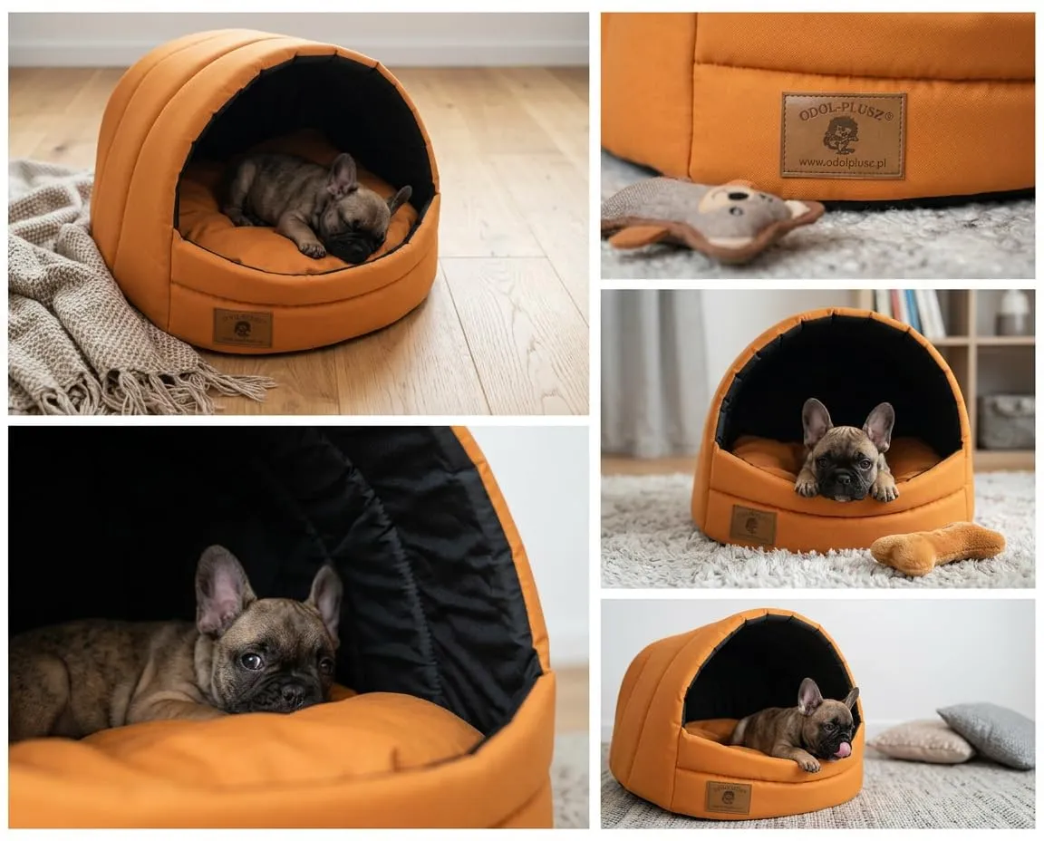 Cuccia per Cani, Cesta, Letto, Casa - Taglia S M ([M] 36 x 49 x 45 cm, Arancione) - immagine 6