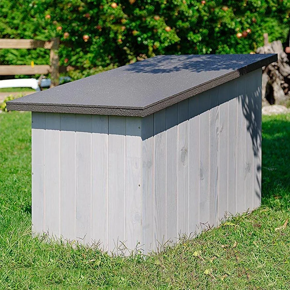 Ferplast ARGO 100 Casetta per Cani in Legno FSC - Tetto Spiovente, Apribile - Trattamento Resina Impermeabile & Anti-UV - Piedi Isolanti - Porta Rifinita - 115 x 73 x h 81 cm - immagine 5