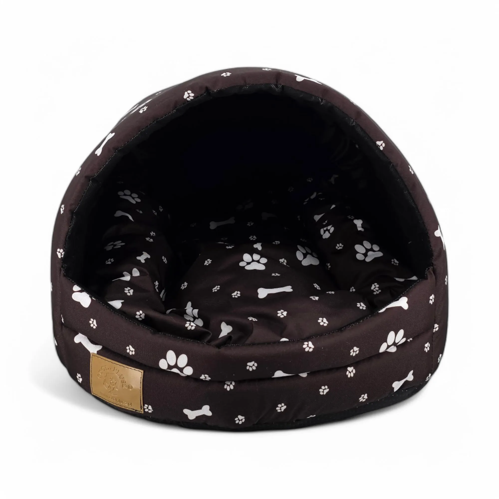 Cuccia, Paniere e Letto per Cane - S M ([S] 34 x 40 x 39 cm, Marrone con Motivo) - immagine 2