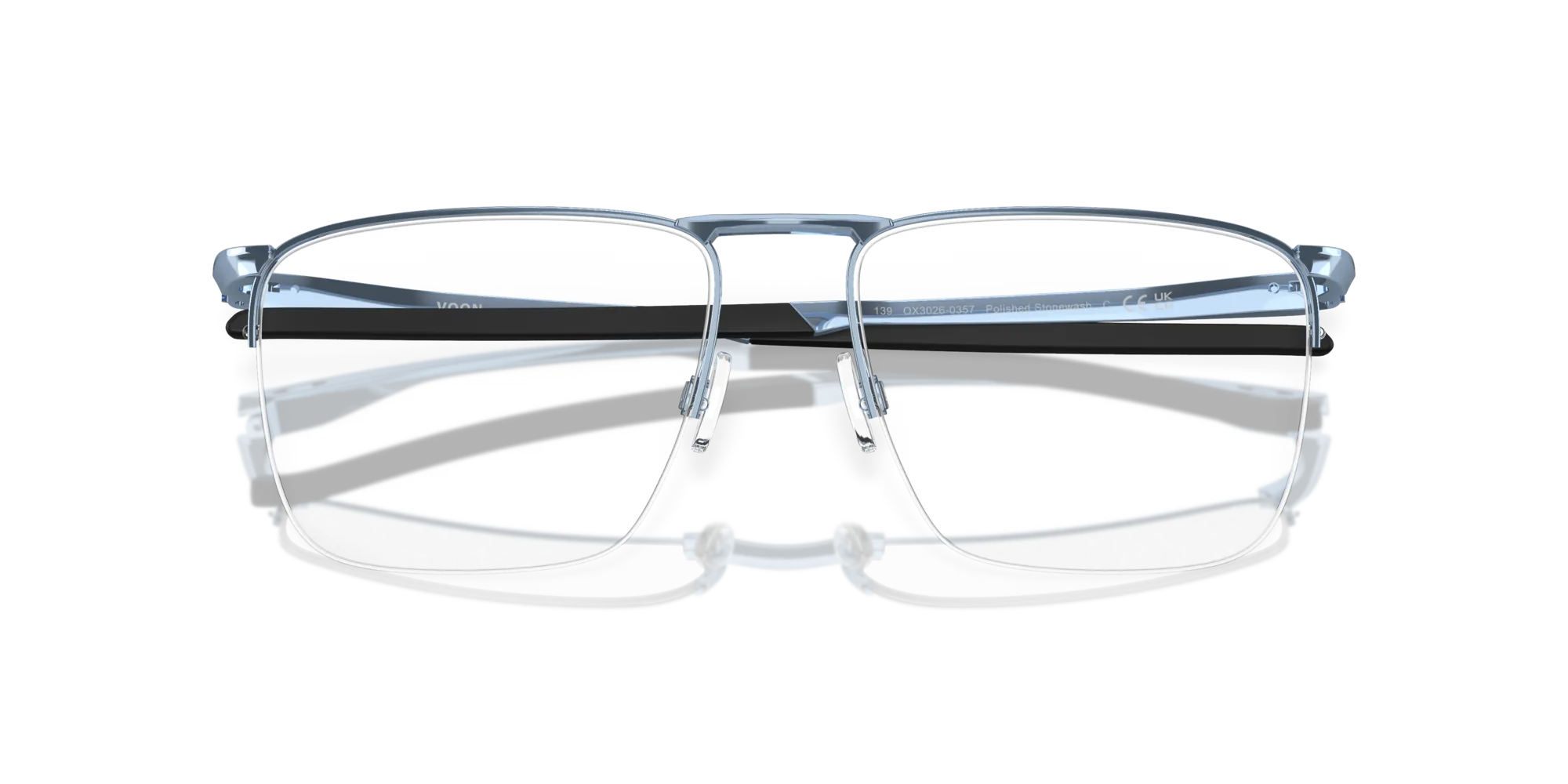 Oakley OX3026 VOON 302603 Montature da vista Metallo Blu Squadrata Normale - immagine 2