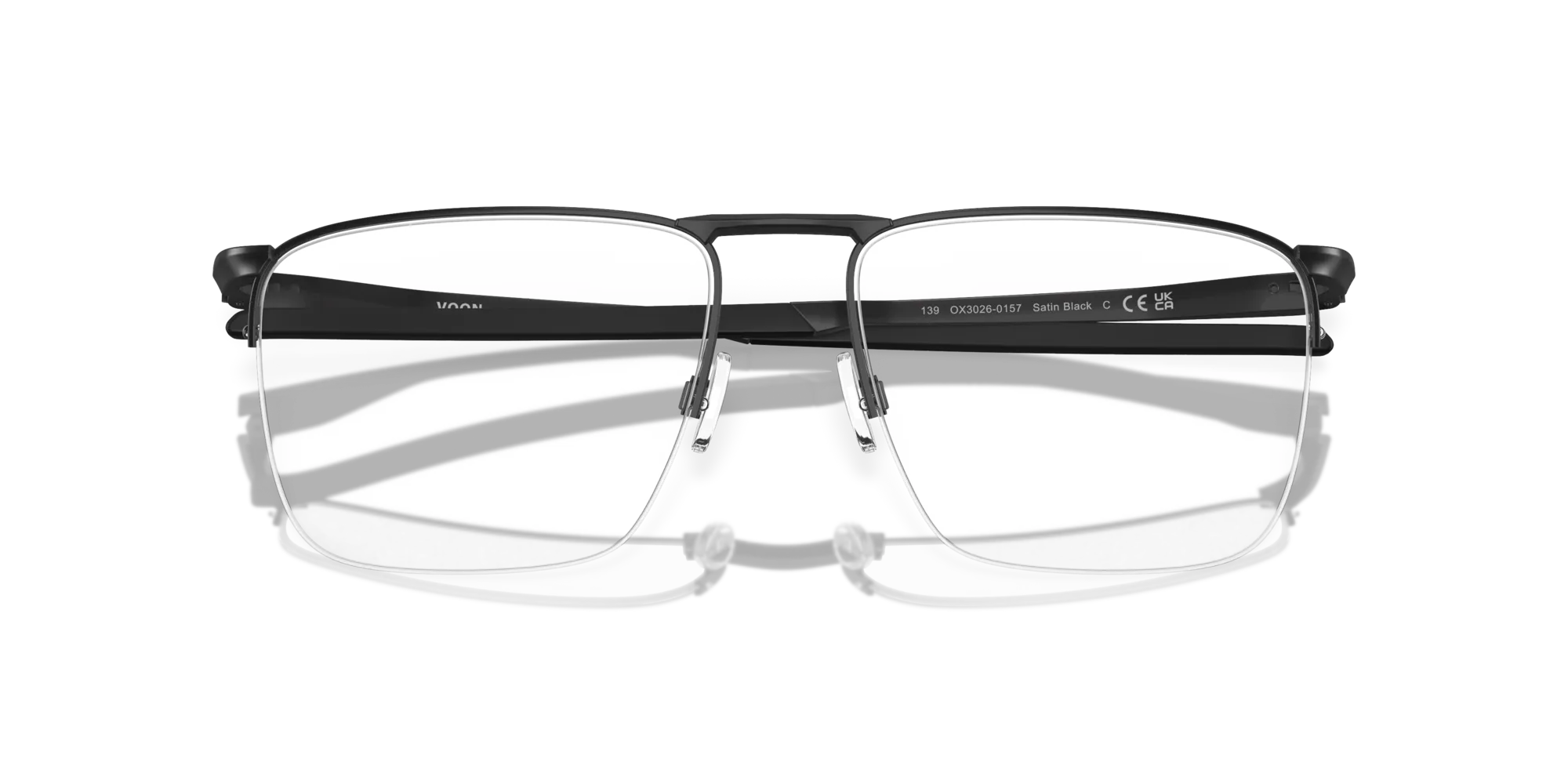 Oakley OX3026 VOON 302601 Montature da vista Metallo Nero Squadrata Normale - immagine 2