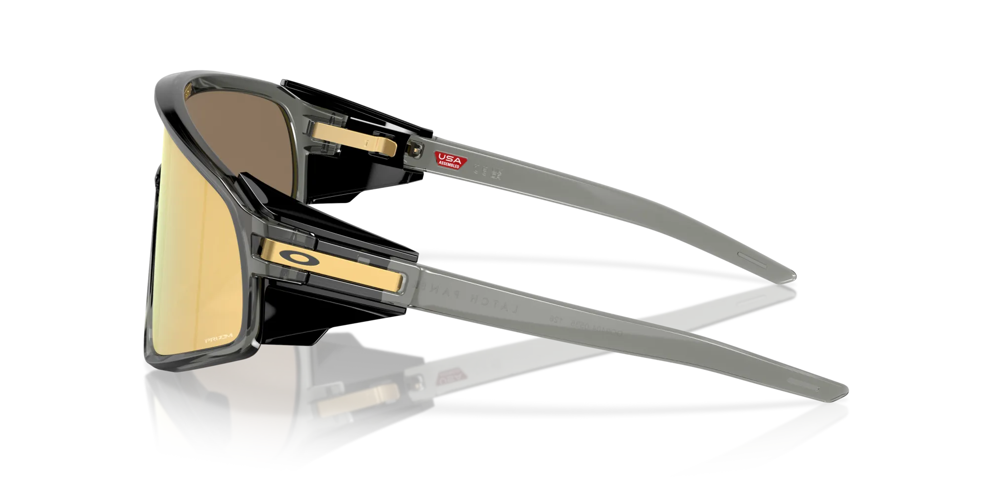 Oakley OO9404 LATCH PANEL 940405 Occhiali da sole O_Matter Grigio Oro Maschera Normale Prizm - immagine 4