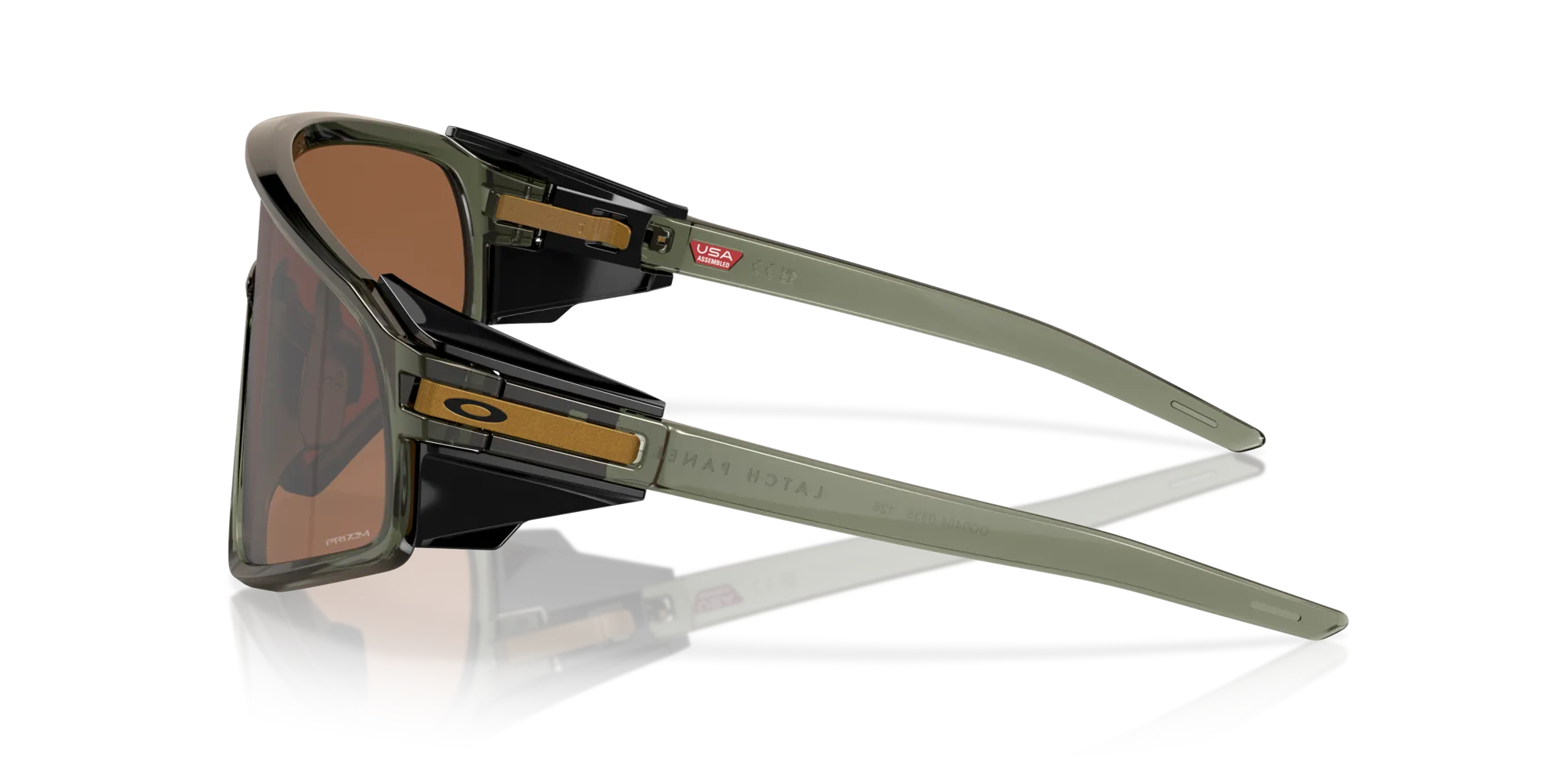 Oakley OO9404 LATCH PANEL 940403 Occhiali da sole O_Matter Verde Marrone Maschera Normale Prizm - immagine 4