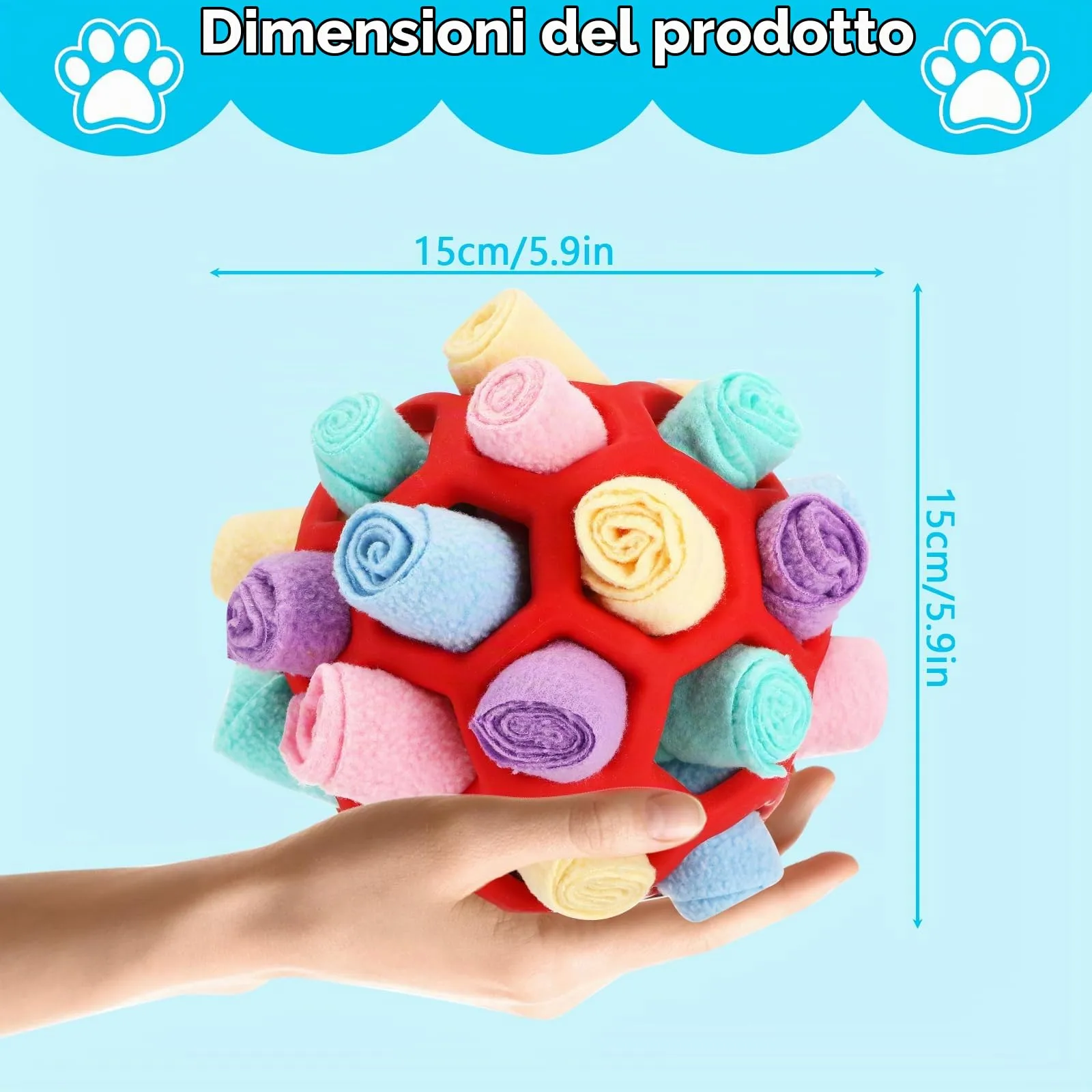Palla da Fiuto per Cani,Sniffing Ball per Cani,Giochi Interattivi per Cani - immagine 2