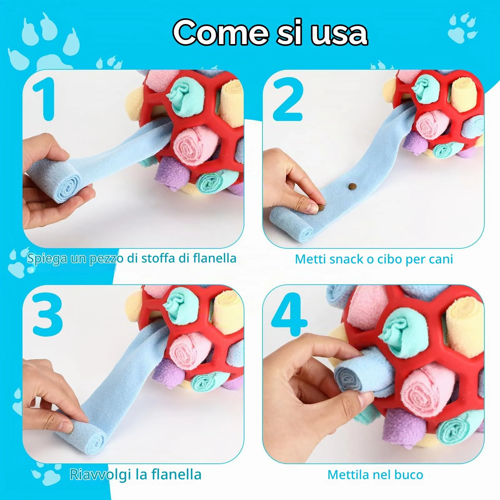 Palla da Fiuto per Cani,Sniffing Ball per Cani,Giochi Interattivi per Cani - immagine 4