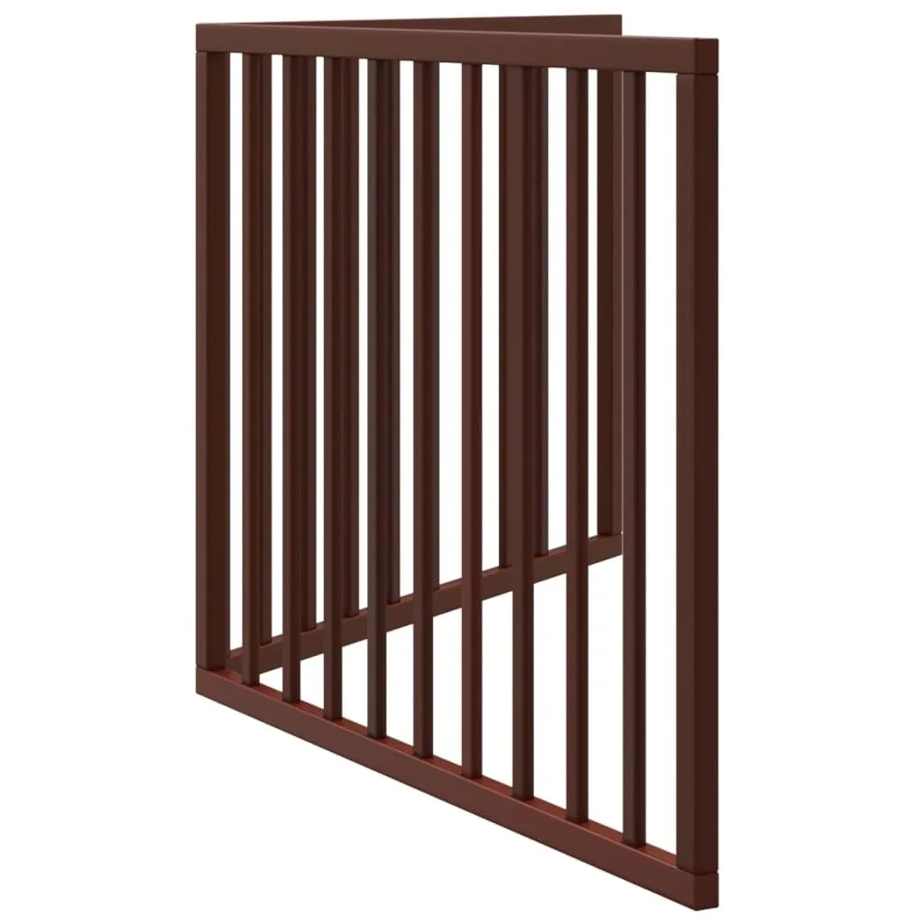 vidaXL Cancello Cani Pieghevole 2 Pannelli Marrone 160cm Legno Pioppo - immagine 7