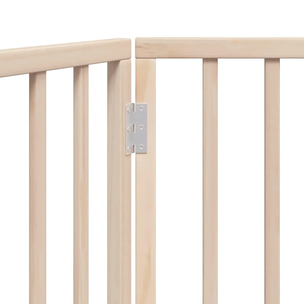 vidaXL Cancelletto per cani pieghevole 2 pannelli 160 cm in legno di pioppo - immagine 5