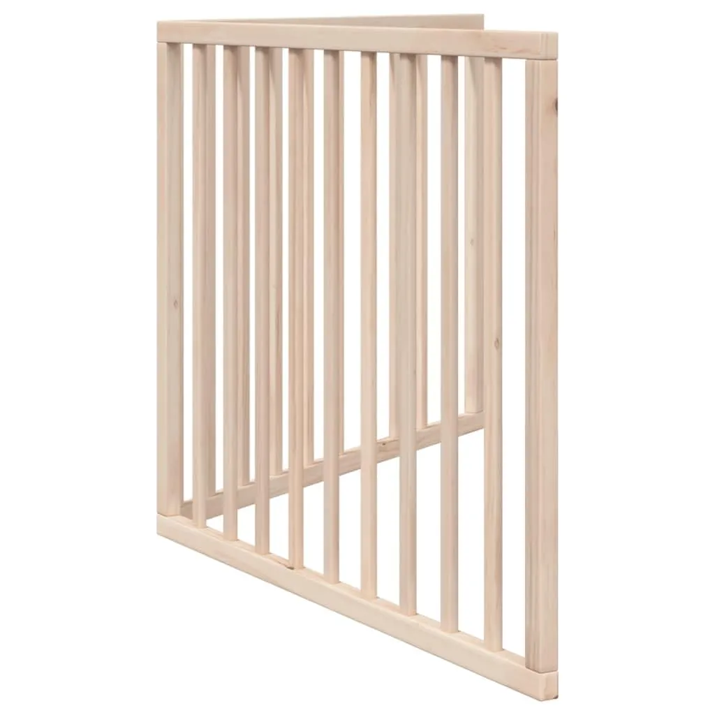 vidaXL Cancelletto per cani pieghevole 2 pannelli 160 cm in legno di pioppo - immagine 7