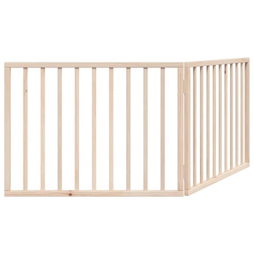 vidaXL Cancelletto per cani pieghevole 2 pannelli 160 cm in legno di pioppo - immagine 8