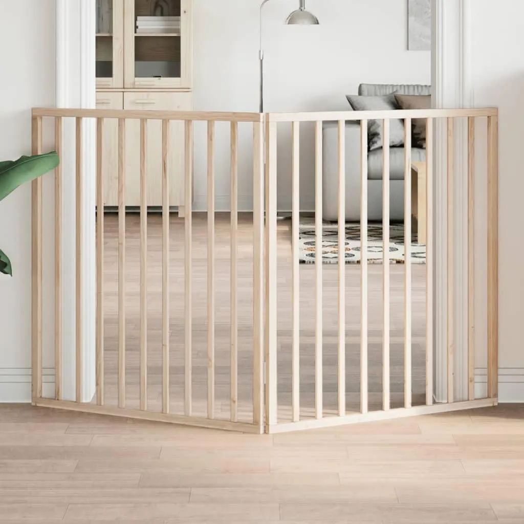 vidaXL Cancelletto per cani pieghevole 2 pannelli 160 cm in legno di pioppo - immagine 2