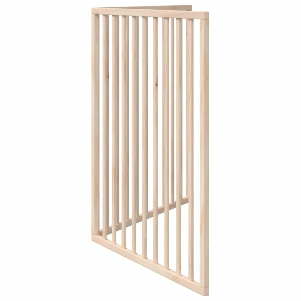 vidaXL Cancelletto per cani pieghevole 2 pannelli 160 cm in legno di pioppo - immagine 7
