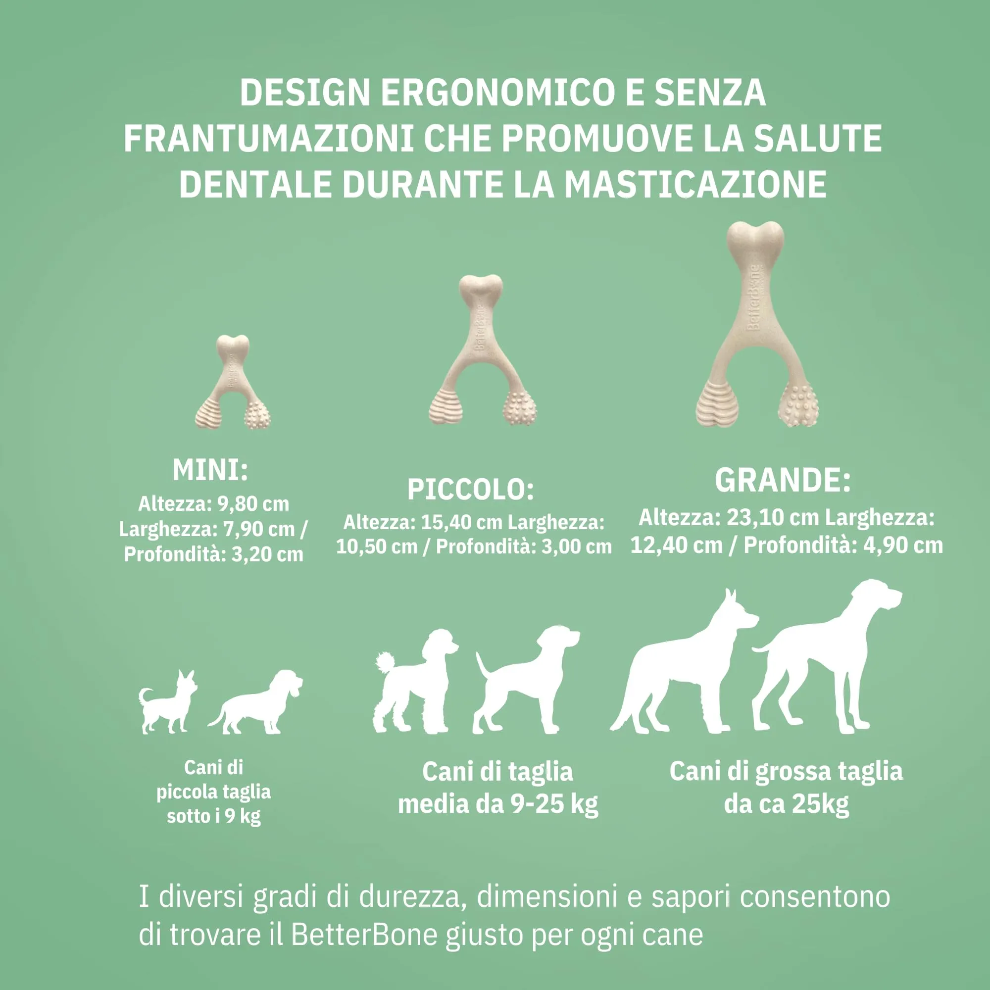 BetterBone - Giocattolo per cani da masticare - Large Medium Classic - Veggie - Senza nylon e OGM a base di cellulosa - Giocattolo da masticare con gusto neutro medio - Senza schegge e ipoallergenico - immagine 6