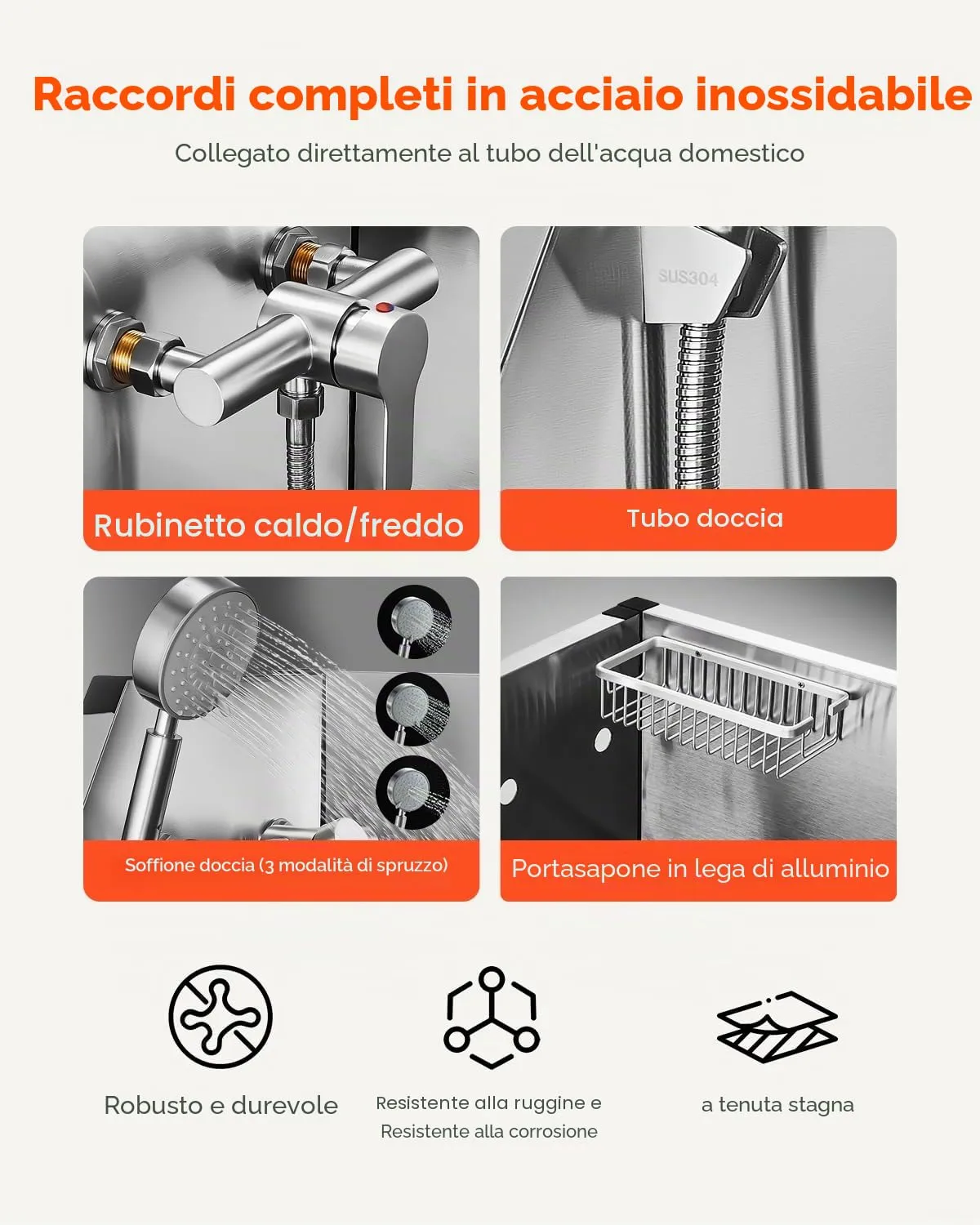 VEVOR Stazione di Lavaggio per Cani in Acciaio Inox, Vasca per Toelettatura per Animali Domestici di Grandi, Medie e Piccole Dimensioni da 127 cm con Scale, Pannello Filtro per Acqua, Porta Sinistra - immagine 5