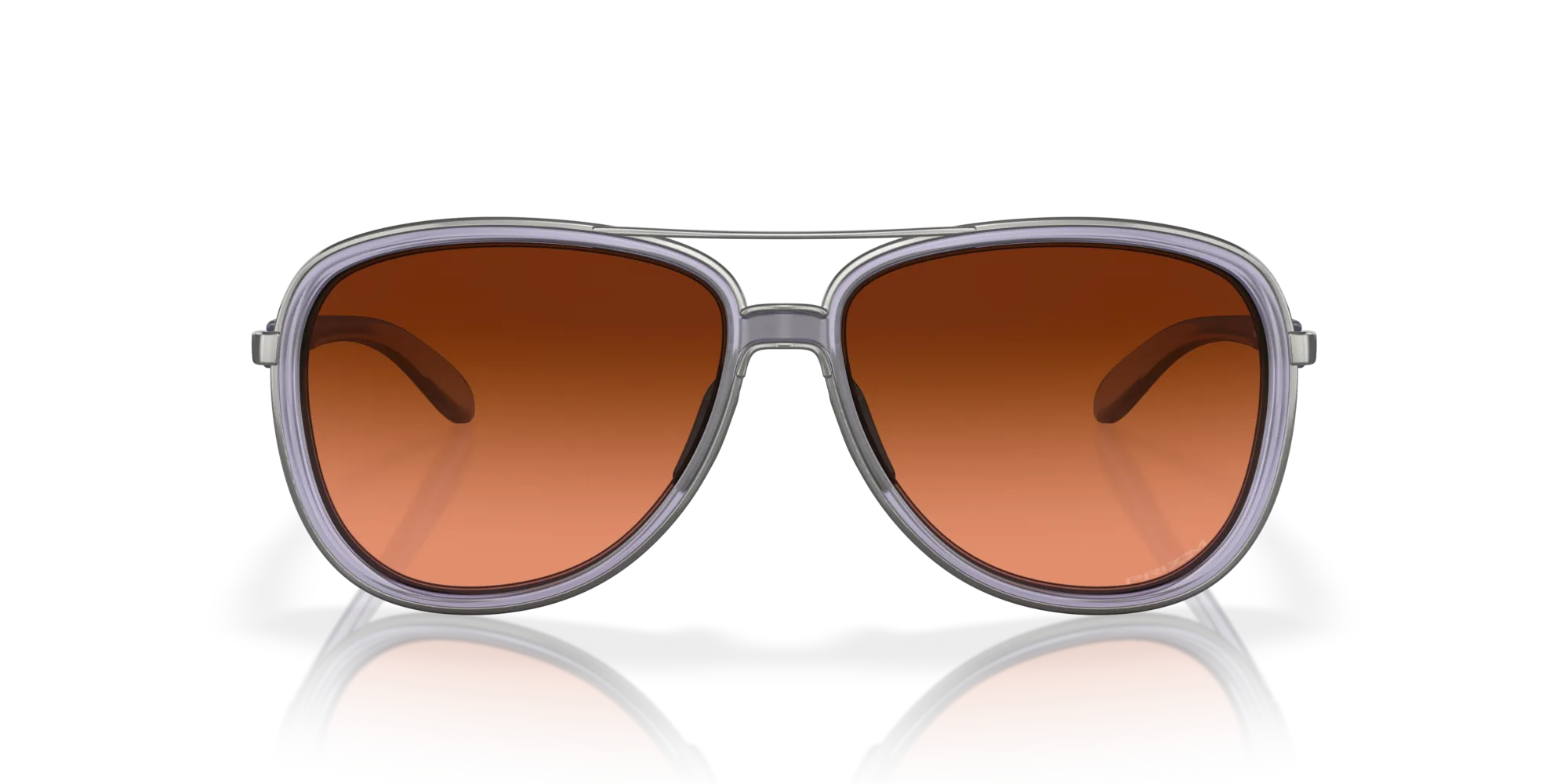 Oakley OO4129 SPLIT TIME 412926 Occhiali da sole Metallo Viola Marrone Rotonda Normale Sfumato - immagine 3