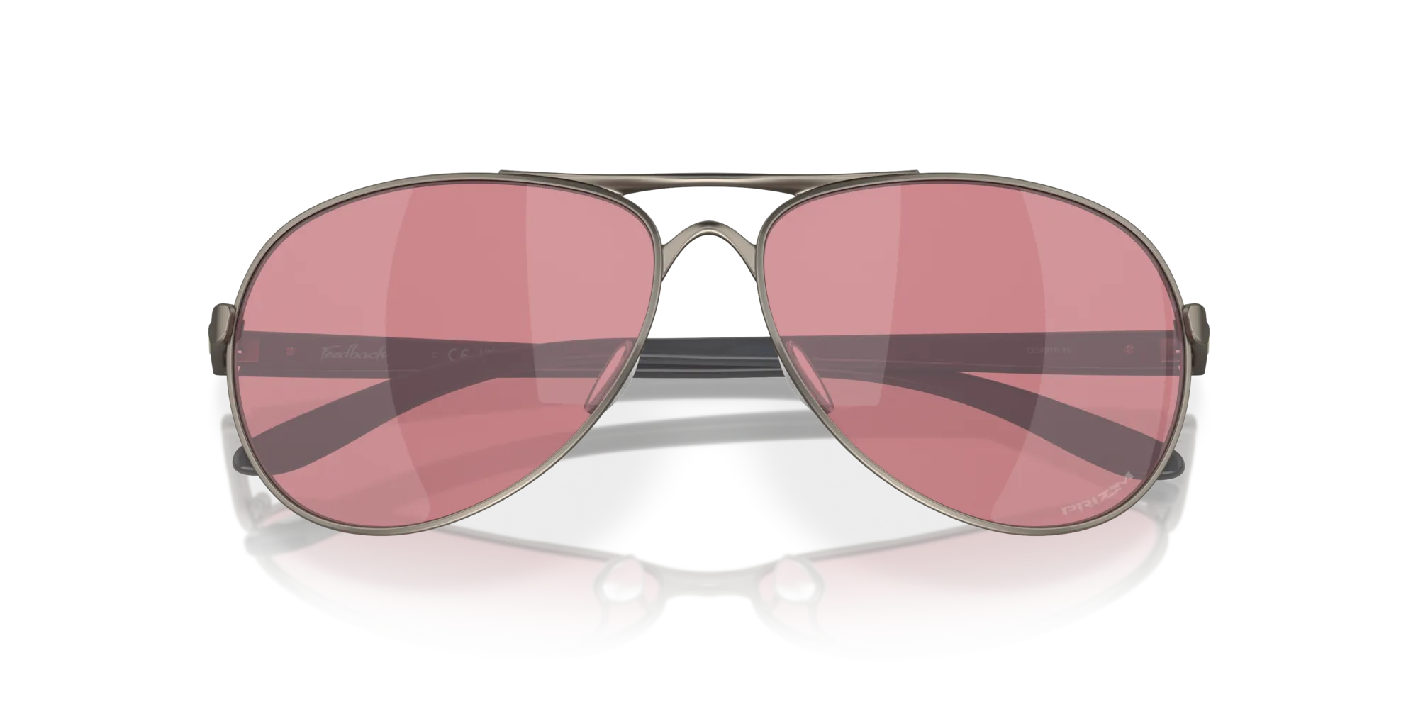Oakley OO4079 FEEDBACK 407949 Occhiali da sole Metallo Grigio Viola Rotonda Normale Prizm - immagine 2
