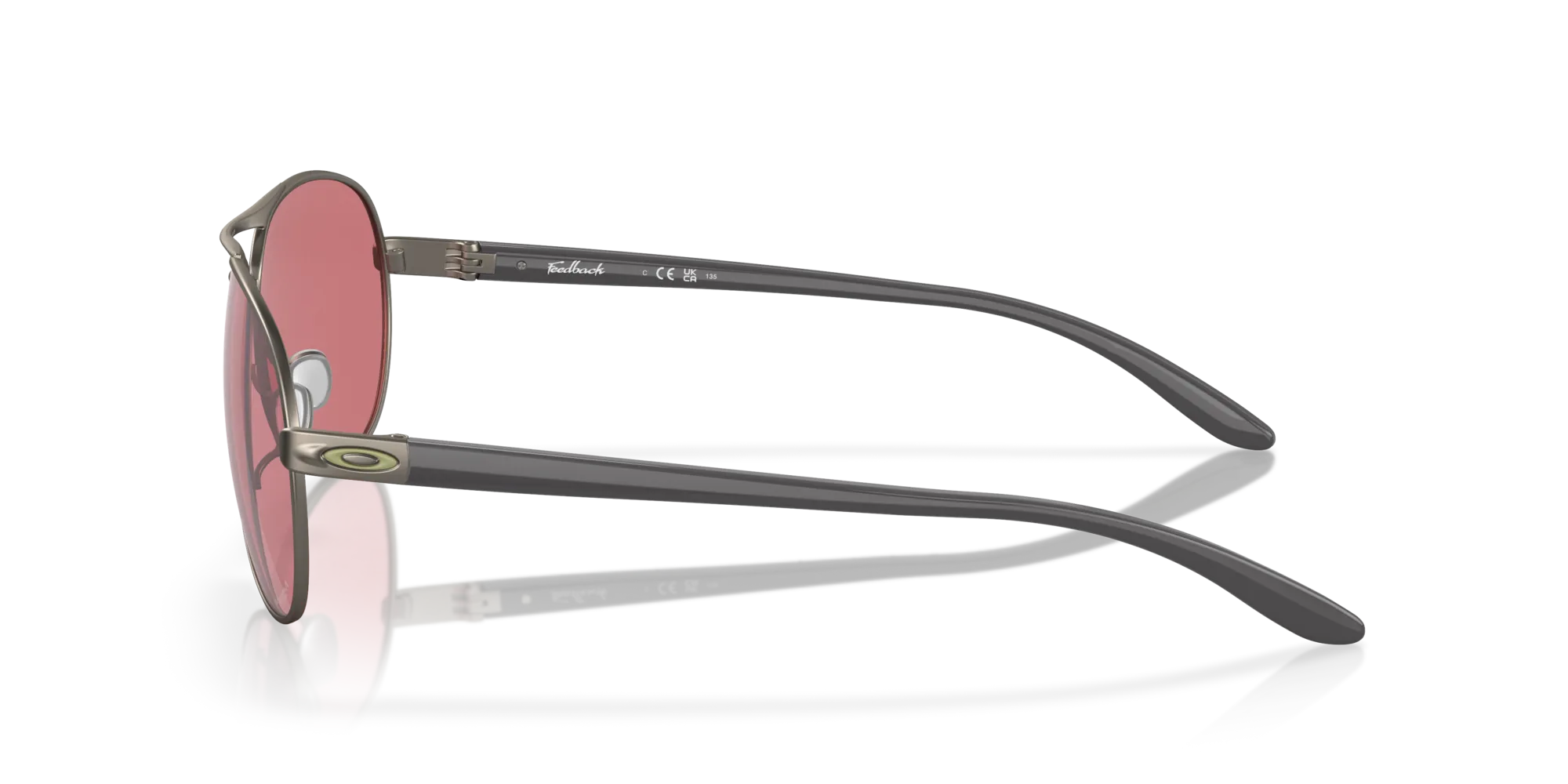 Oakley OO4079 FEEDBACK 407949 Occhiali da sole Metallo Grigio Viola Rotonda Normale Prizm - immagine 4