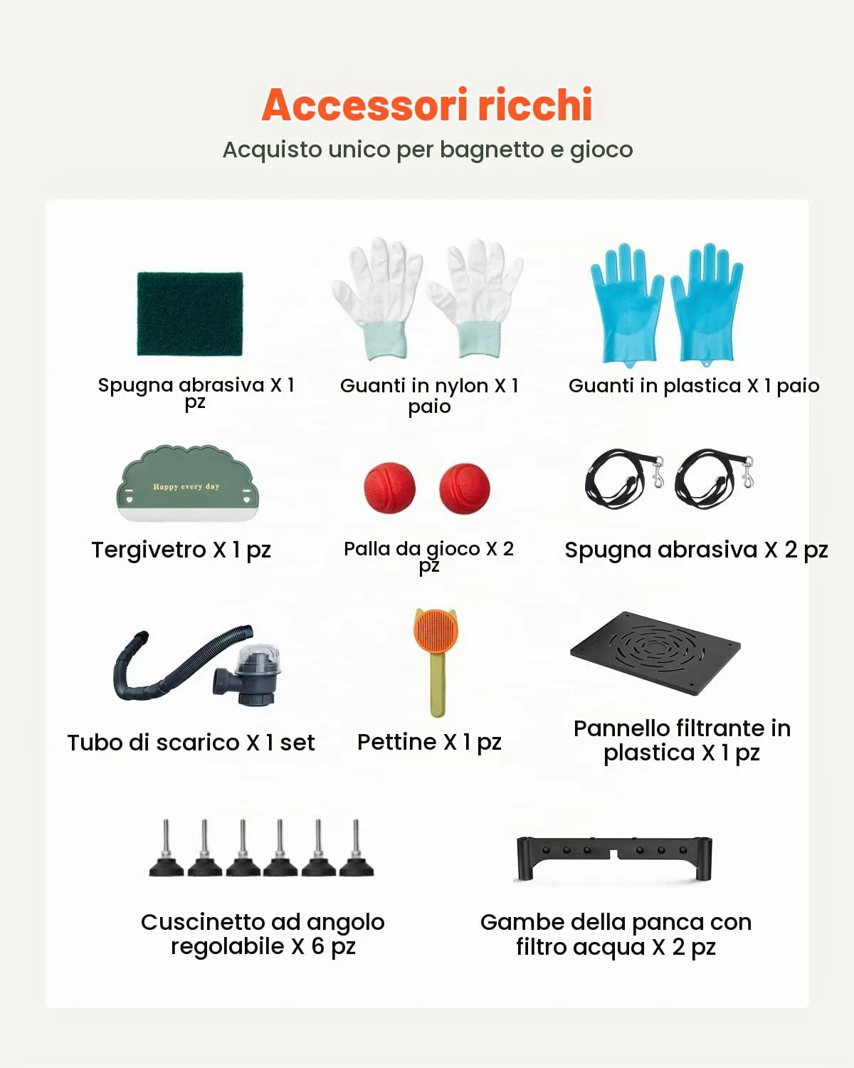 VEVOR Stazione di Lavaggio per Cani in Acciaio Inox, Vasca per Toelettatura per Animali Domestici da 96,52 cm con Scale di Stoccaggio, Rubinetto e Soffione Doccia e Porta Sapone, Porta Destra - immagine 6