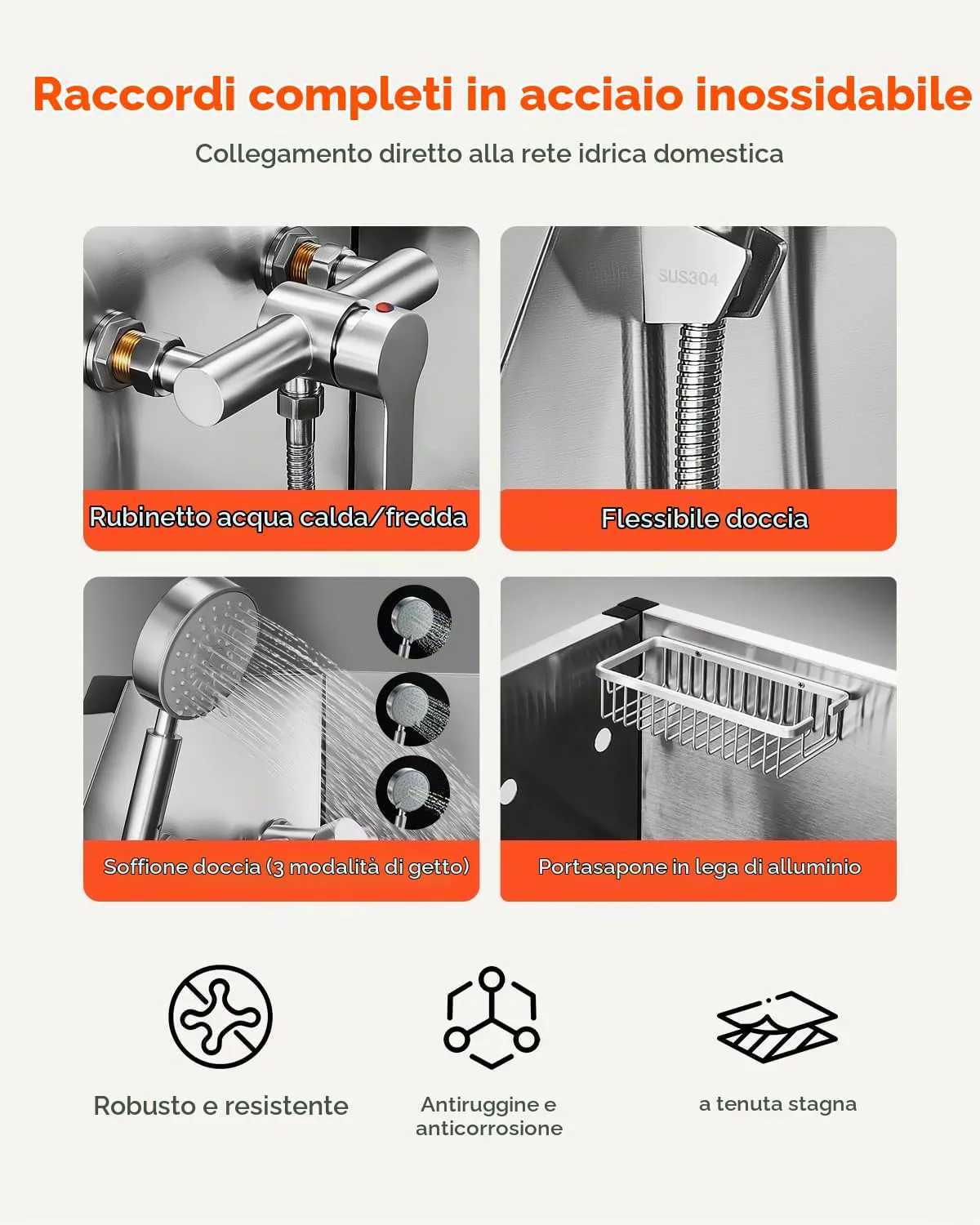 VEVOR Stazione di Lavaggio per Cani in Acciaio Inox, Vasca per Toelettatura per Animali Domestici di Grandi, Medie e Piccole Dimensioni da 127 cm con Scale, Pannello Filtro per Acqua, Porta Destra - immagine 5