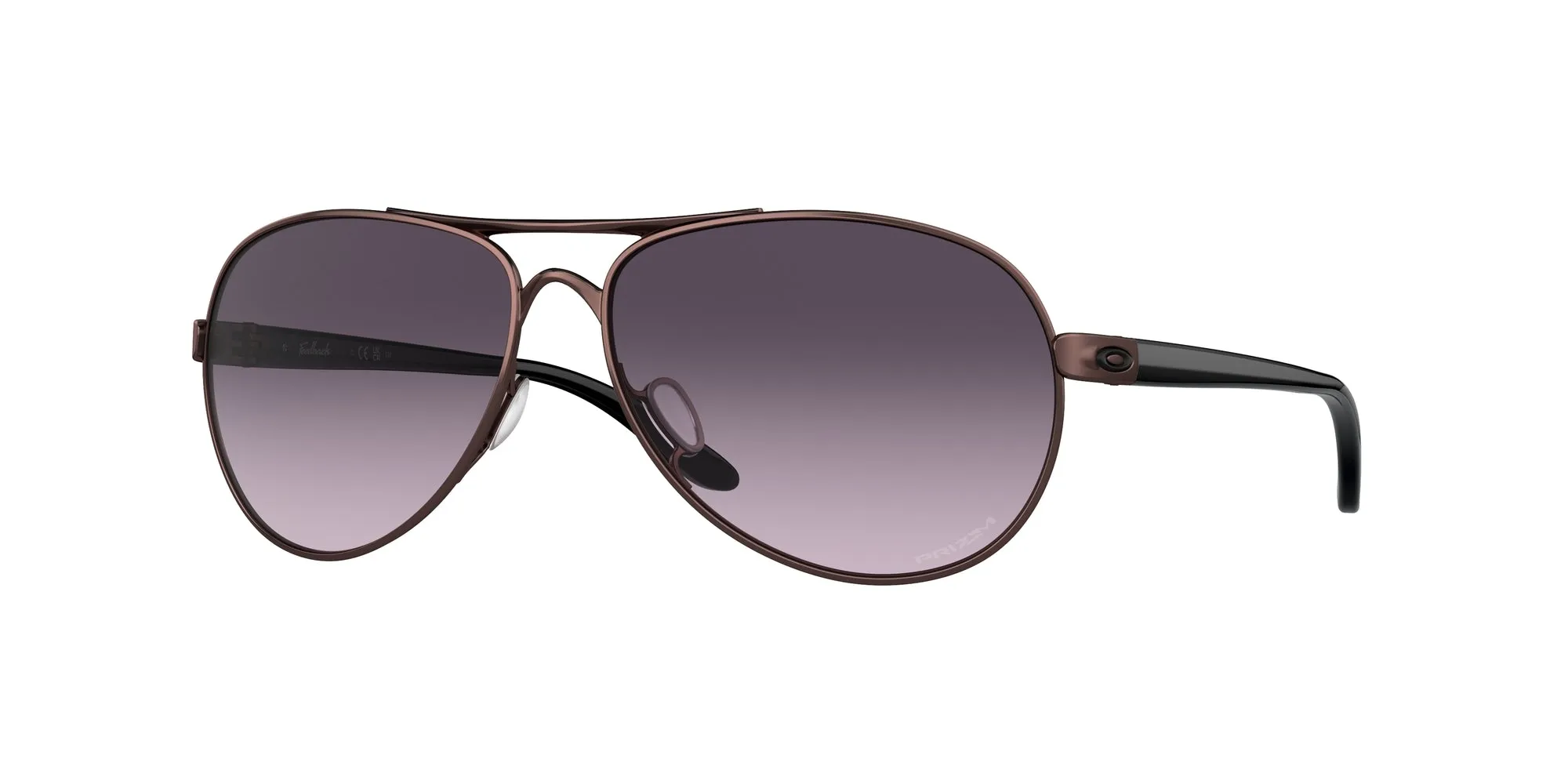 Oakley OO4079 FEEDBACK 407948 Occhiali da sole Metallo Rosso Grigio Rotonda Normale Sfumato - immagine 1