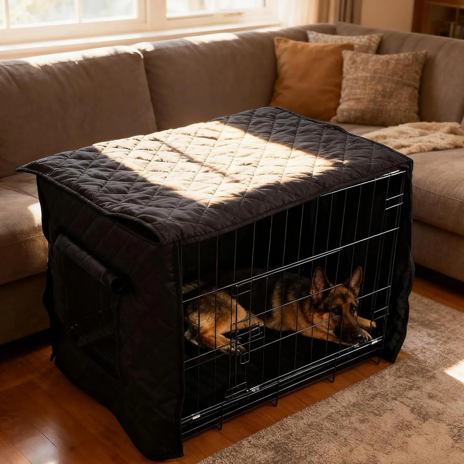 Generico Coperture Per Cucce E Gabbie Per Cani | Isolata Termicamente E Ventilata Con La Privacy,Copertura Impermeabile Per Gabbia,Per L Inverno All Aperto Il Patio Il Campeggio La Casa E Cucciolo - immagine 2