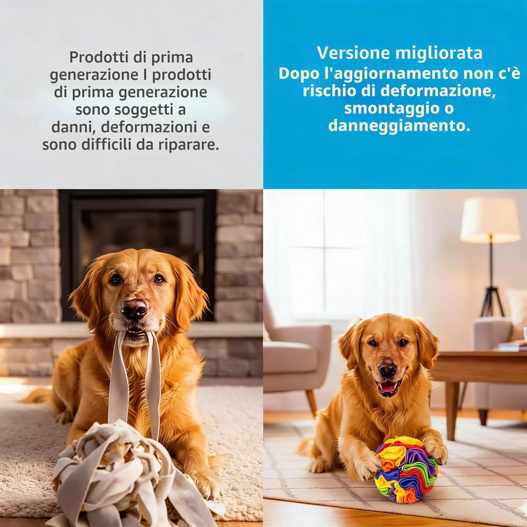 PDirat Palla olfattiva per cani, giocattolo per cani, giocattolo intelligente, palla rotonda in peluche da 10 cm per animali domestici, promuove l'attività mentale stimolando il senso del - immagine 4