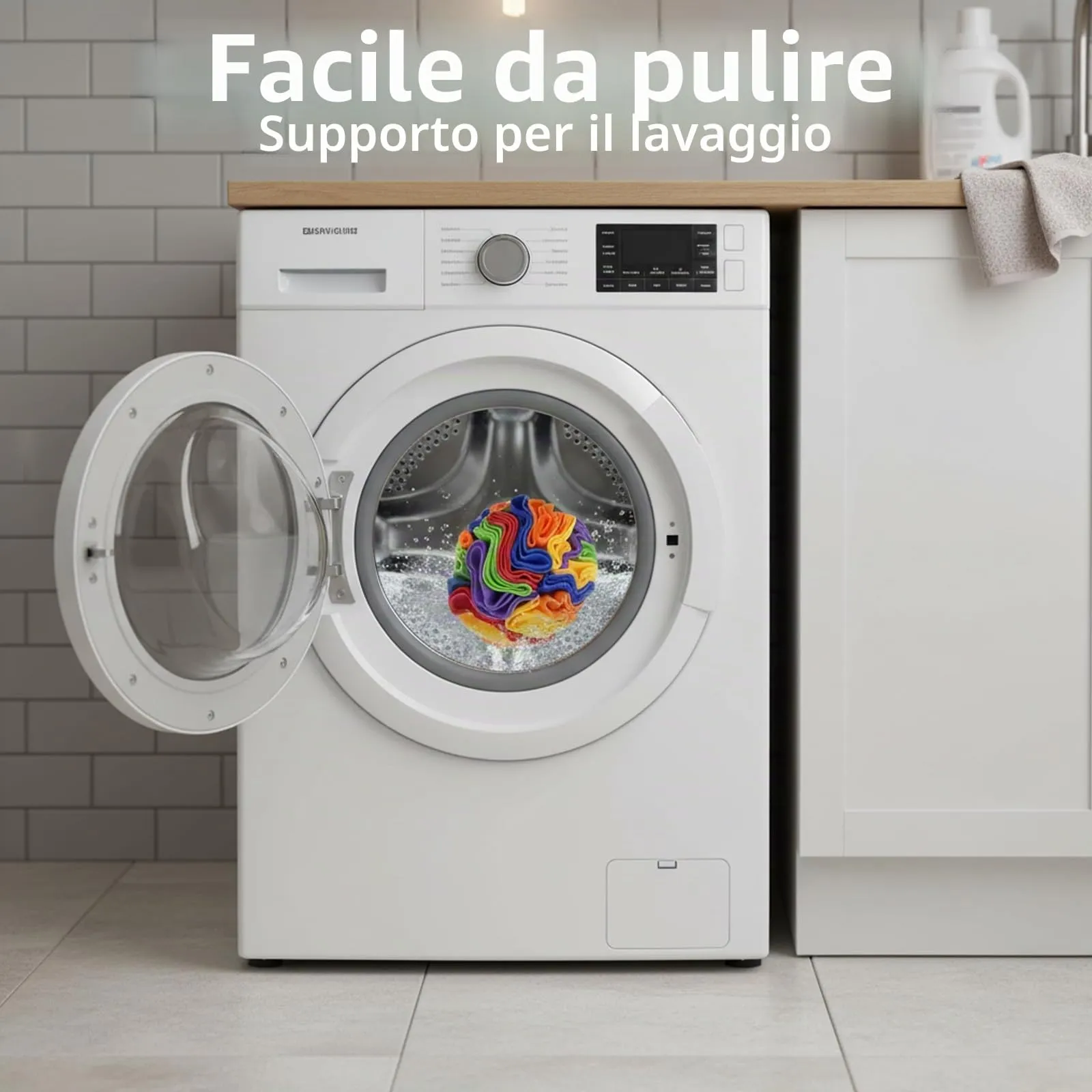 PDirat Palla olfattiva per cani, giocattolo per cani, giocattolo intelligente, palla rotonda in peluche da 10 cm per animali domestici, promuove l'attività mentale stimolando il senso del - immagine 5
