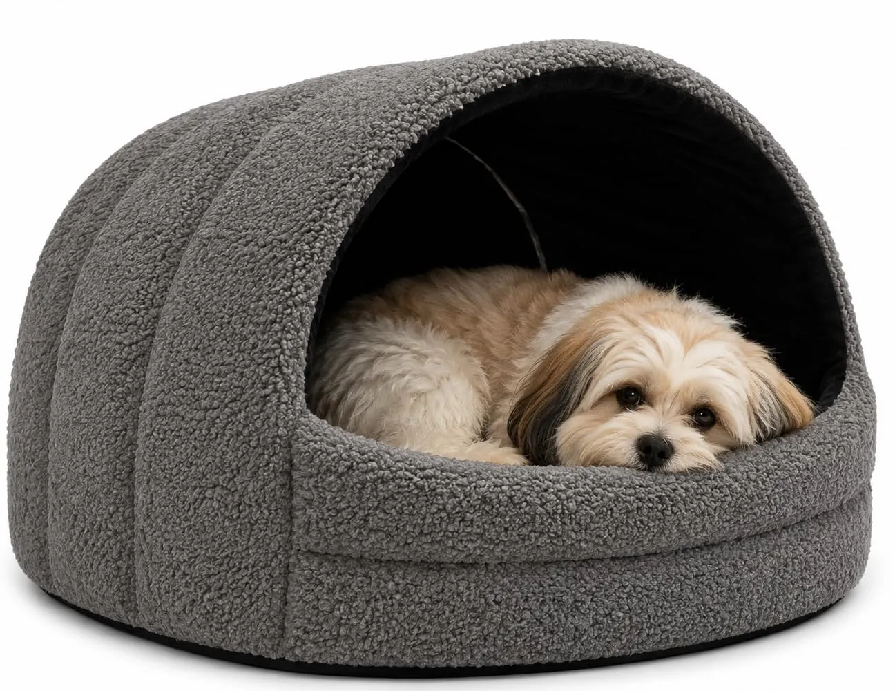 ODOLPLUSZ Cuccia per cani per interni | Cani Casa Gatto | 2 misure confortevoli e lavabili (grigio scuro, M) - immagine 1