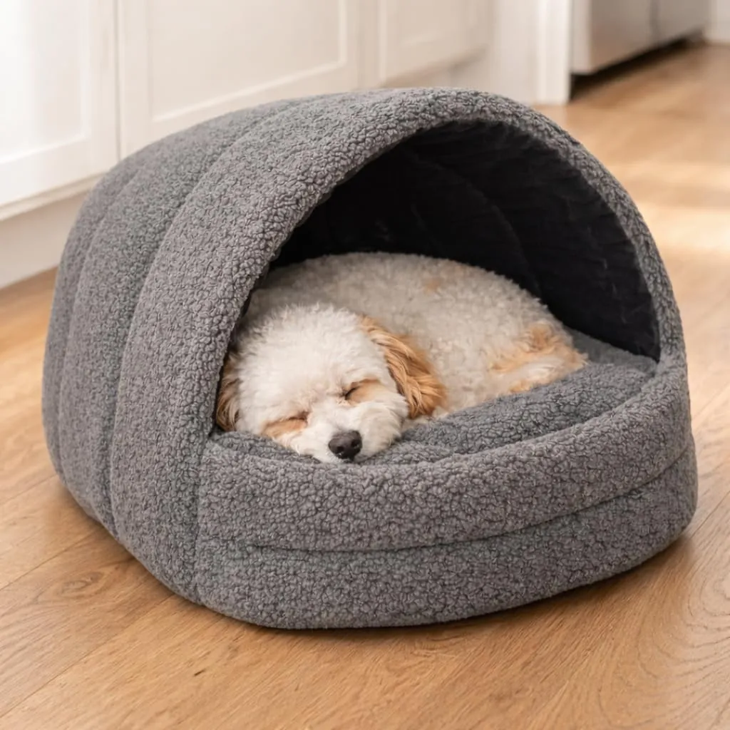 ODOLPLUSZ Cuccia per cani per interni | Cani Casa Gatto | 2 misure confortevoli e lavabili (grigio scuro, M) - immagine 6