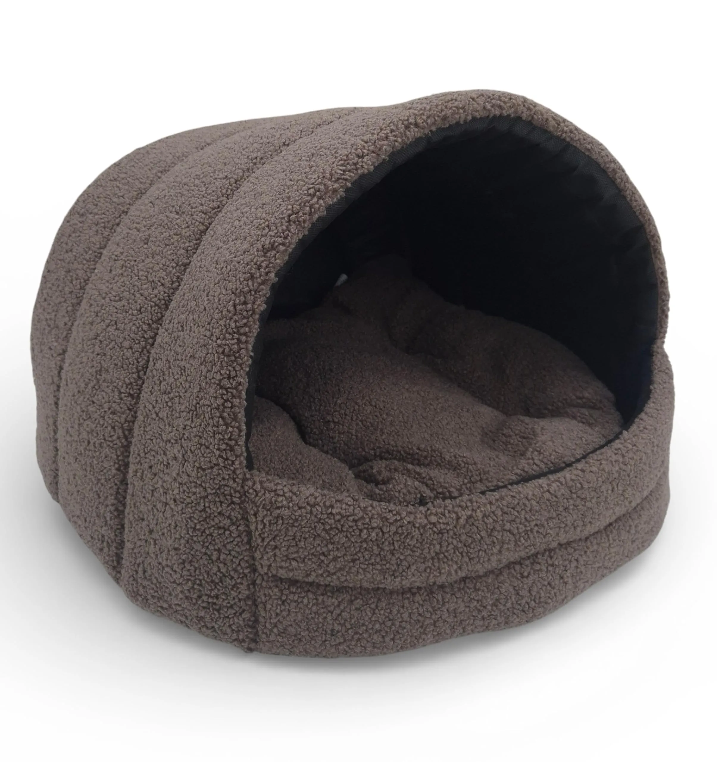 ODOLPLUSZ Cuccia per cane da interno | Casa per cane e gatto | 2 taglie comode e lavabili (Bouncle marrone, M) - immagine 3