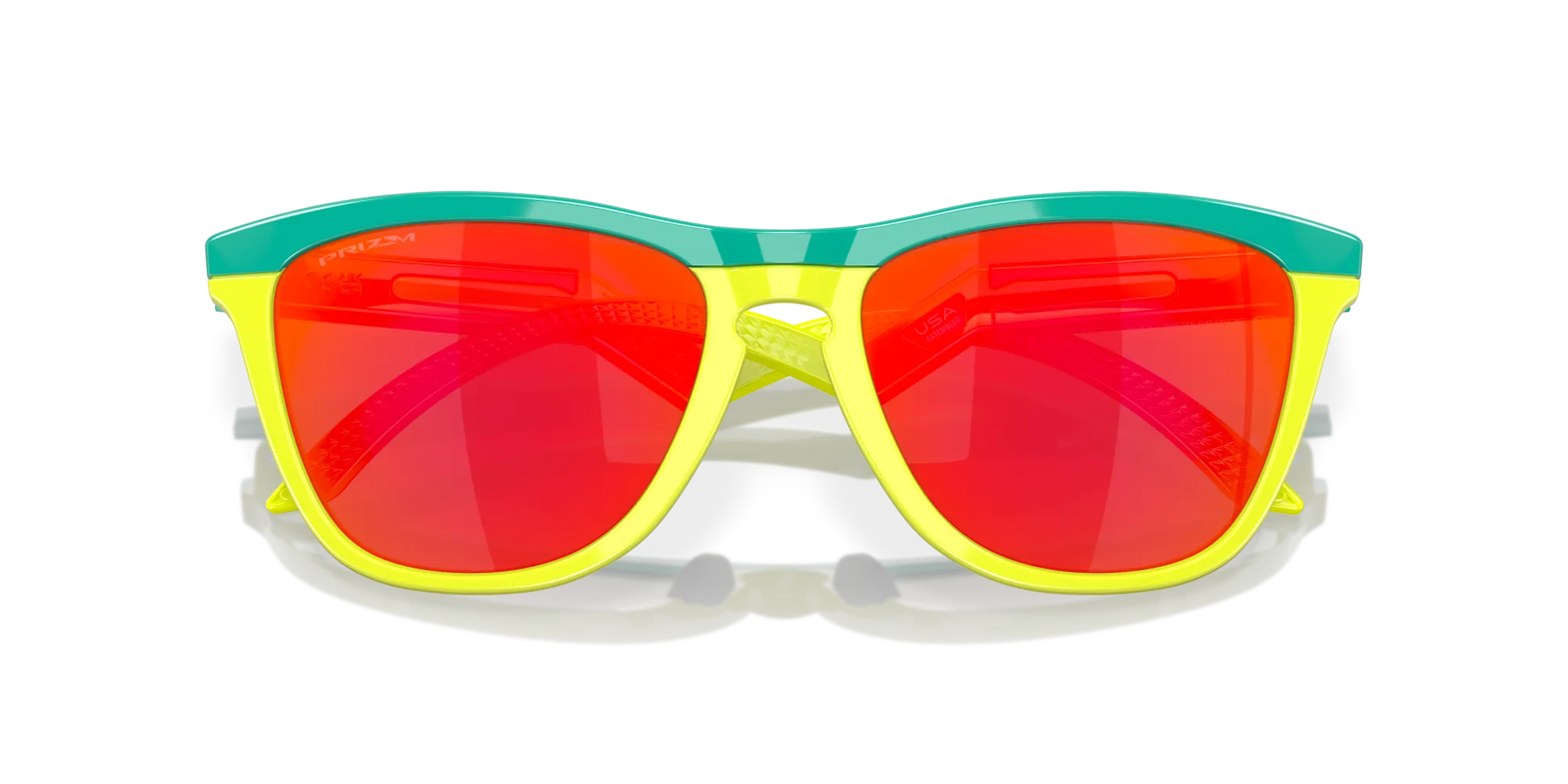 Oakley OO9289 FROGSKINS HYBRID 928902 Occhiali da sole O_Matter Verde Rosso Rotonda Normale Prizm - immagine 2