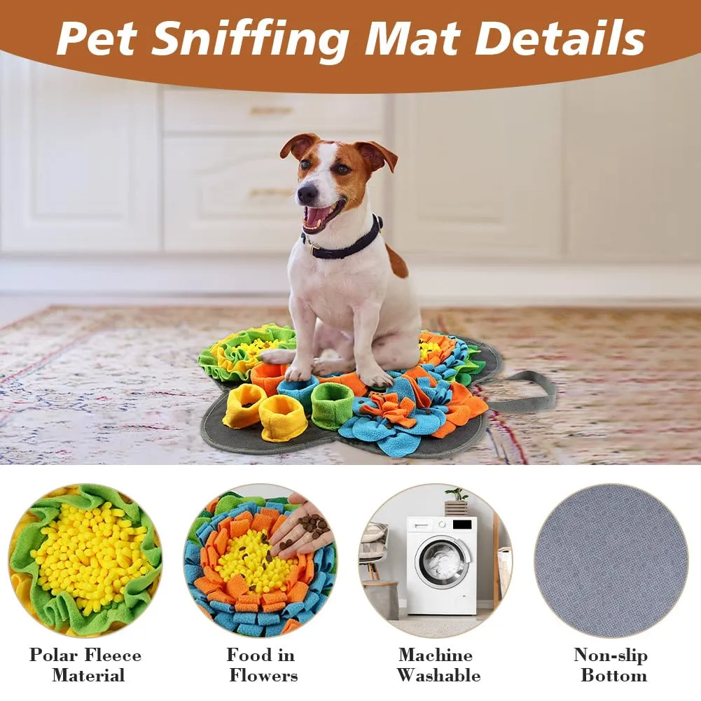 OSDUE Tappeto Olfattivo Cane 57cm Lavabile Sniffing Mat Con Cordino - immagine 6