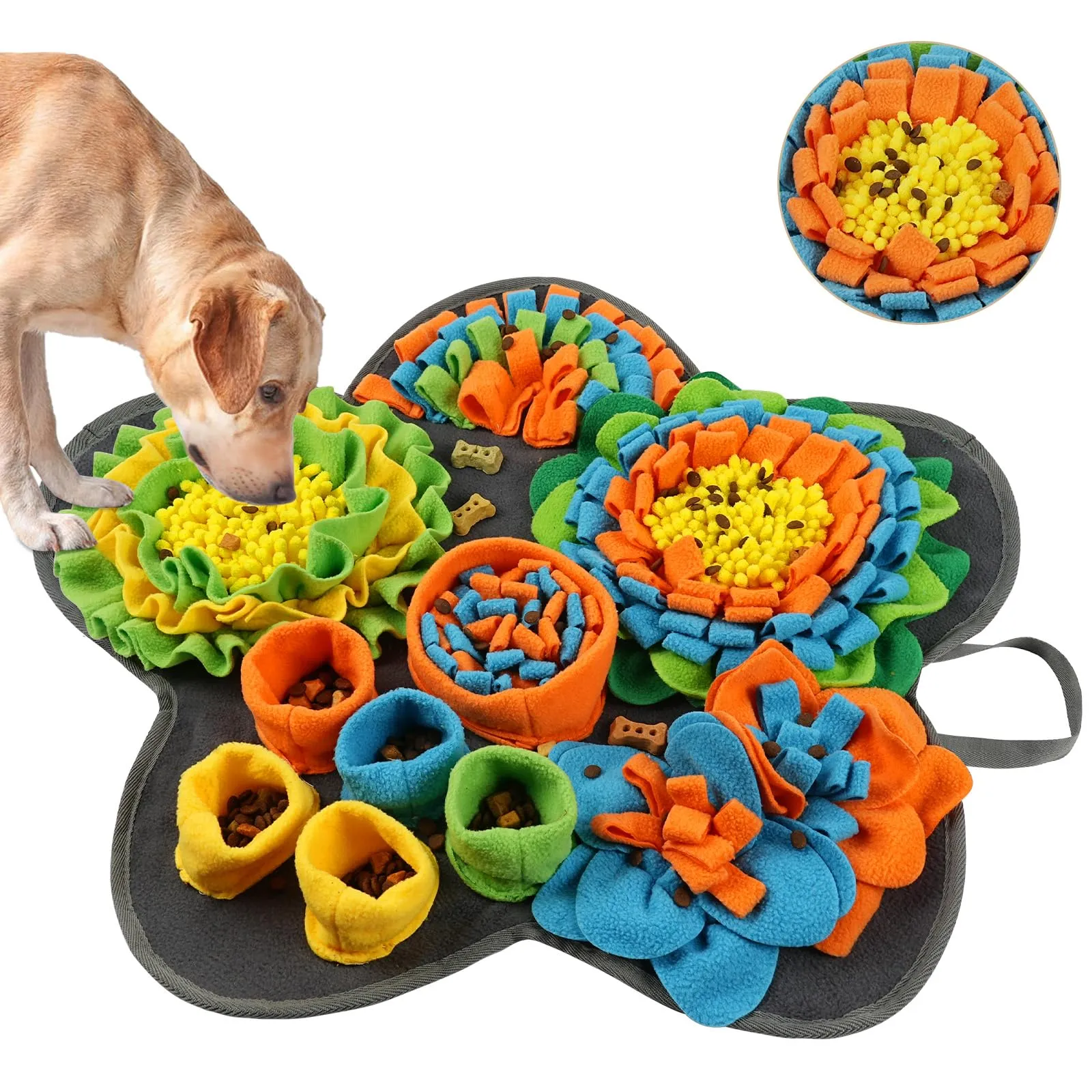 OSDUE Tappeto Olfattivo Cane 57cm Lavabile Sniffing Mat Con Cordino - immagine 8
