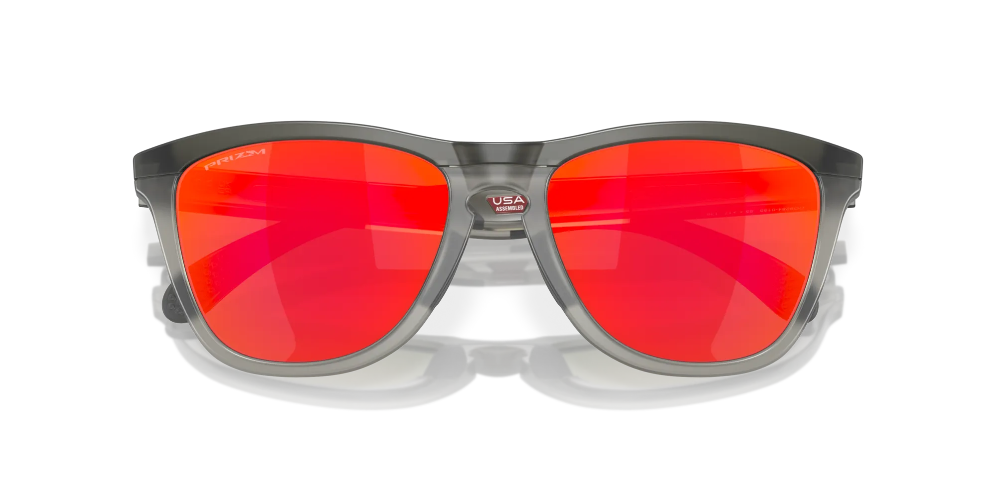 Oakley OO9284 FROGSKINS RANGE 928401 Occhiali da sole O_Matter Grigio Rosso Rotonda Normale Prizm - immagine 2