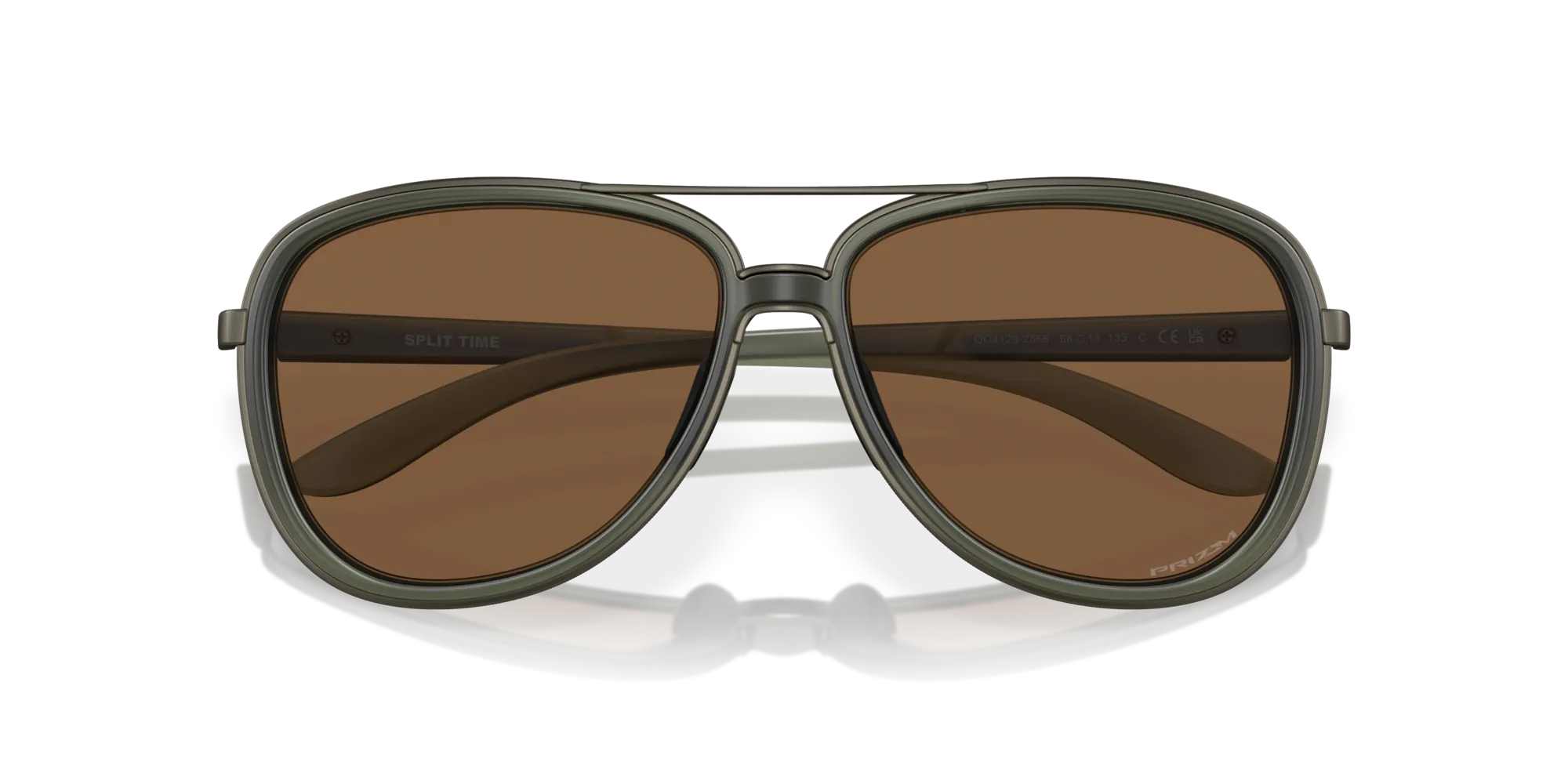 Oakley OO4129 SPLIT TIME 412925 Occhiali da sole Metallo Verde Rame Rotonda Normale Prizm - immagine 2